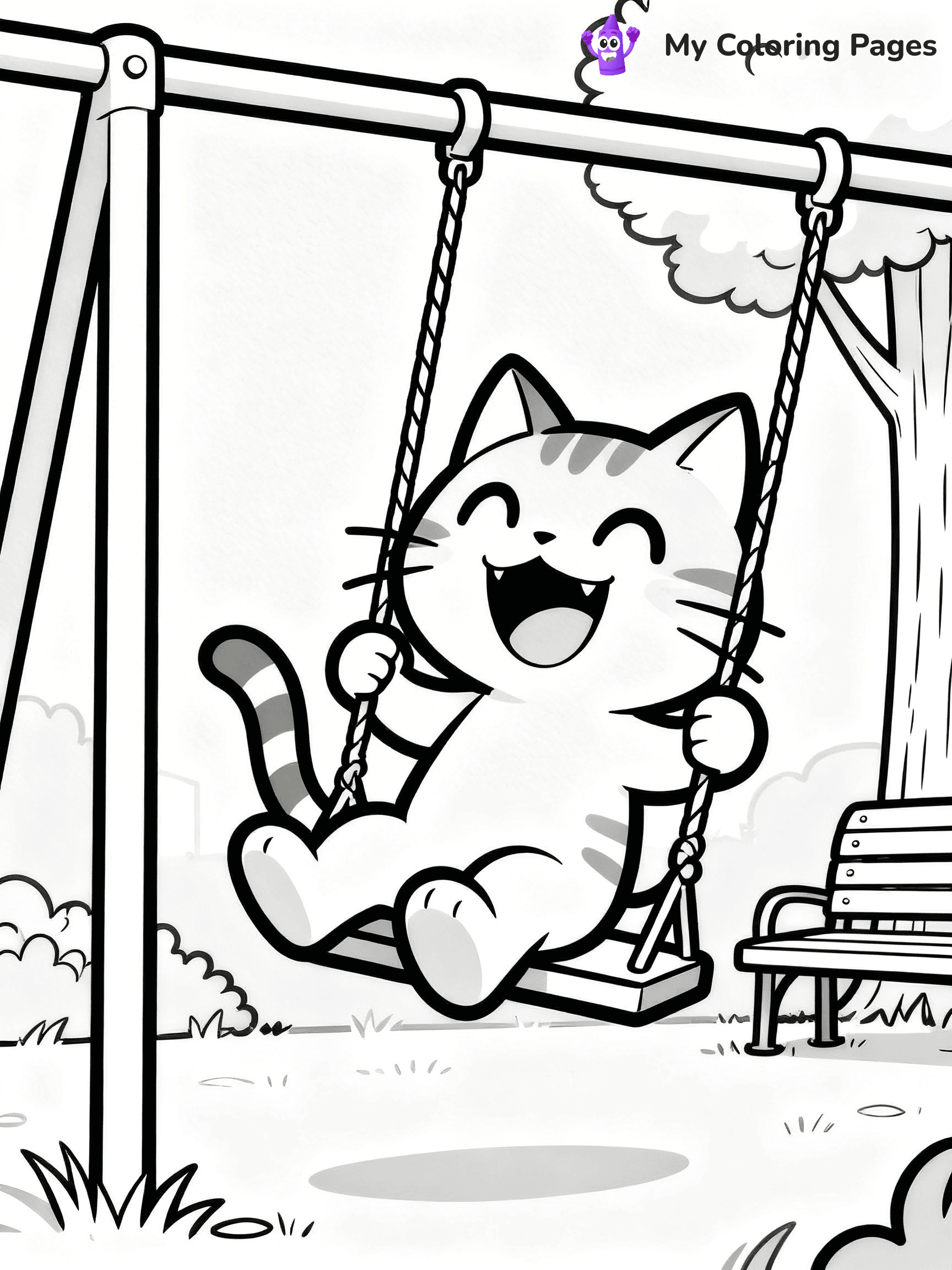 Cartoon Cat Coloring Pages - 81