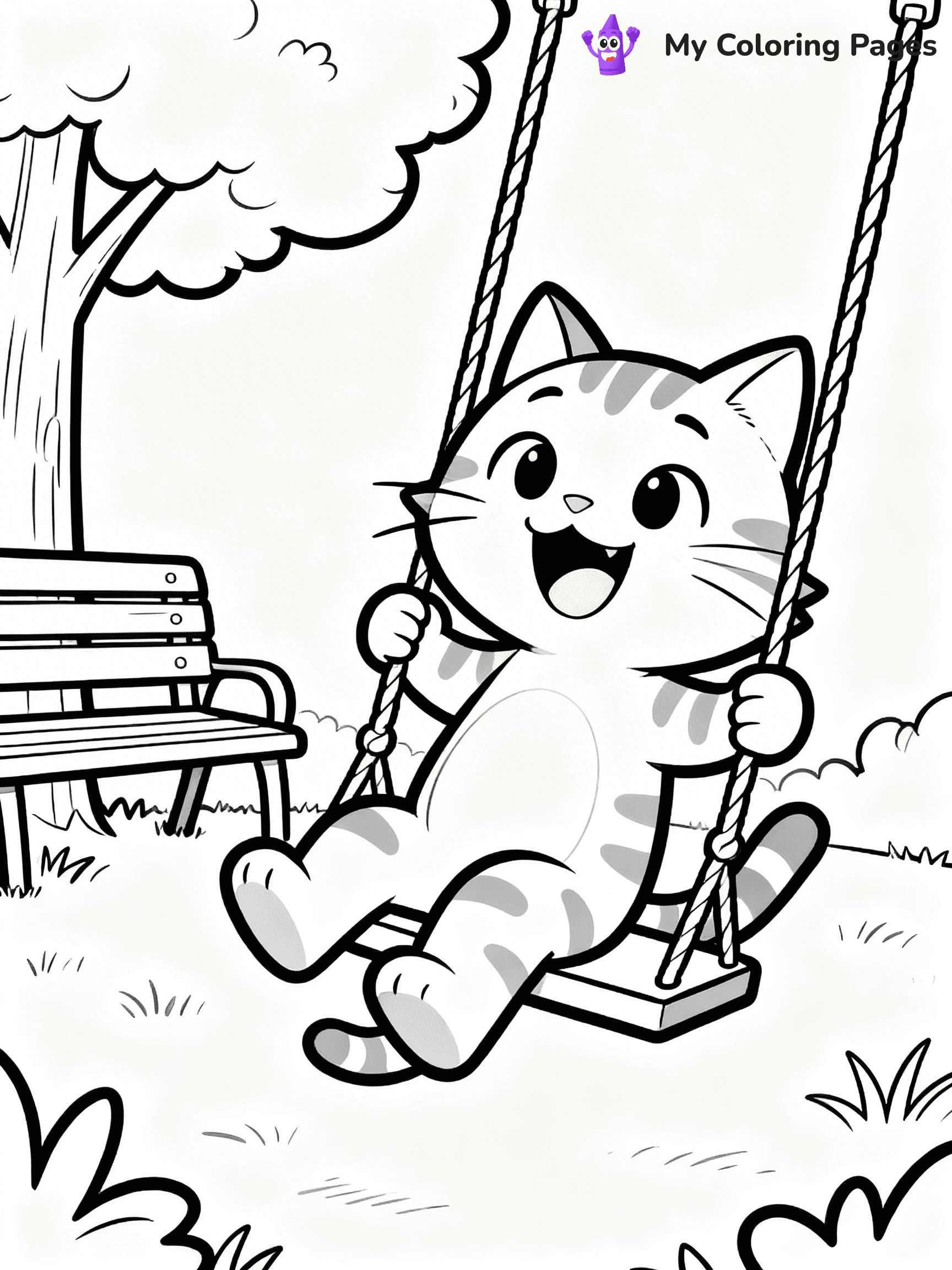 Cartoon Cat Coloring Pages - 80