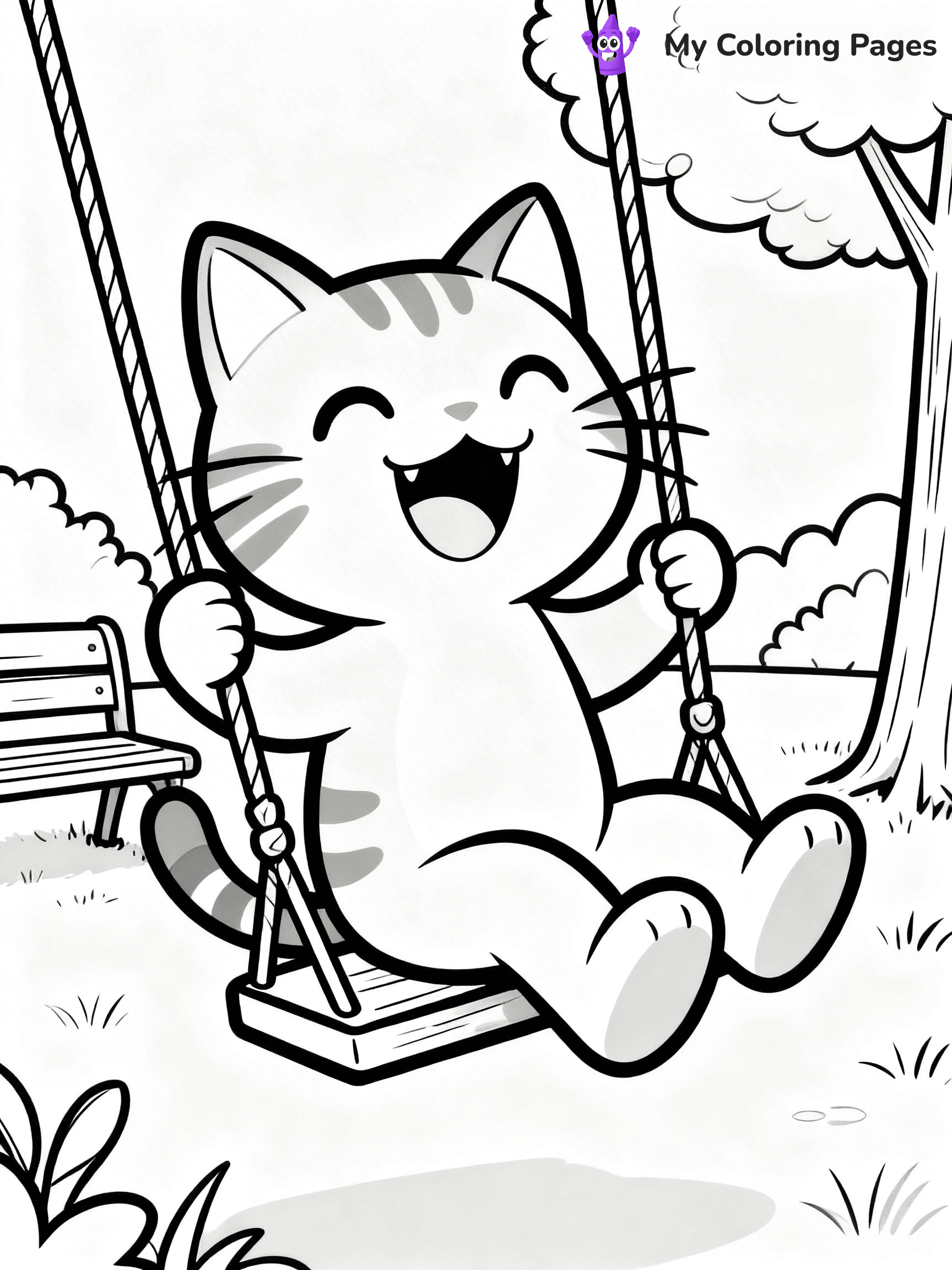 Cartoon Cat Coloring Pages - 79