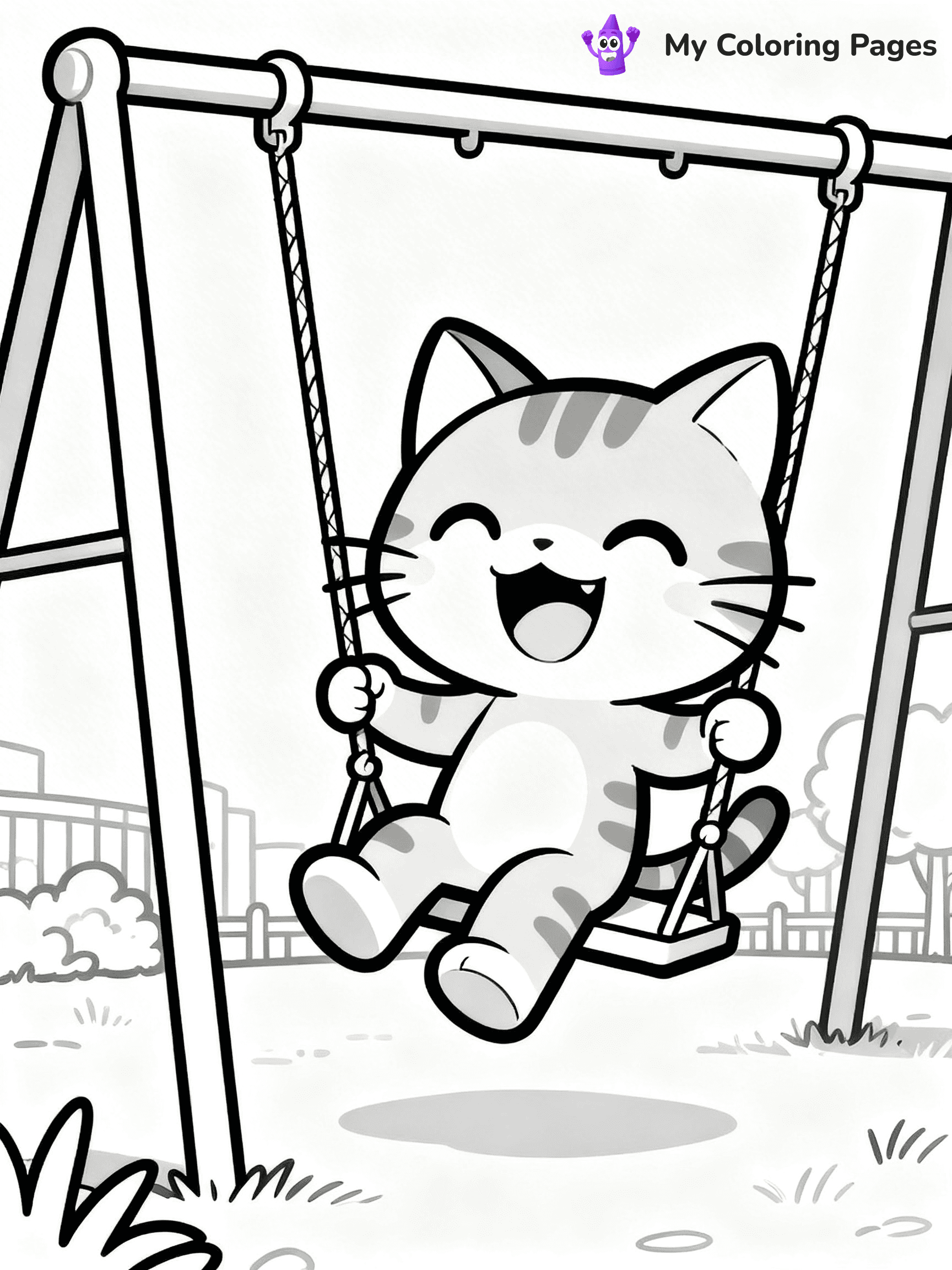 Cartoon Cat Coloring Pages - 78