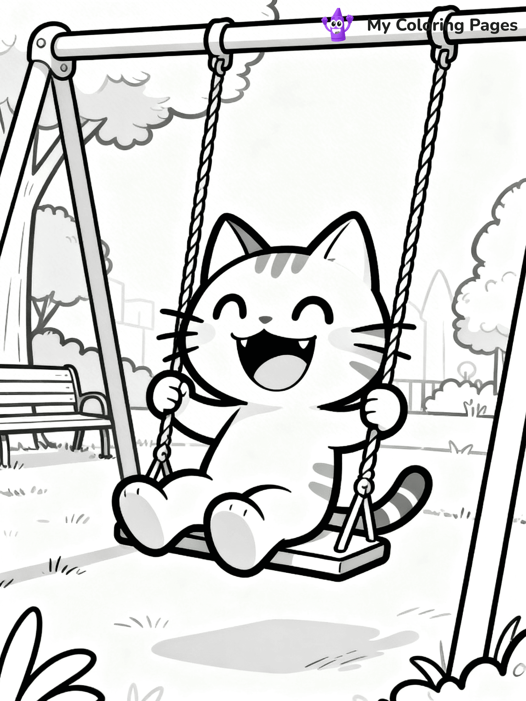 Cartoon Cat Coloring Pages - 77
