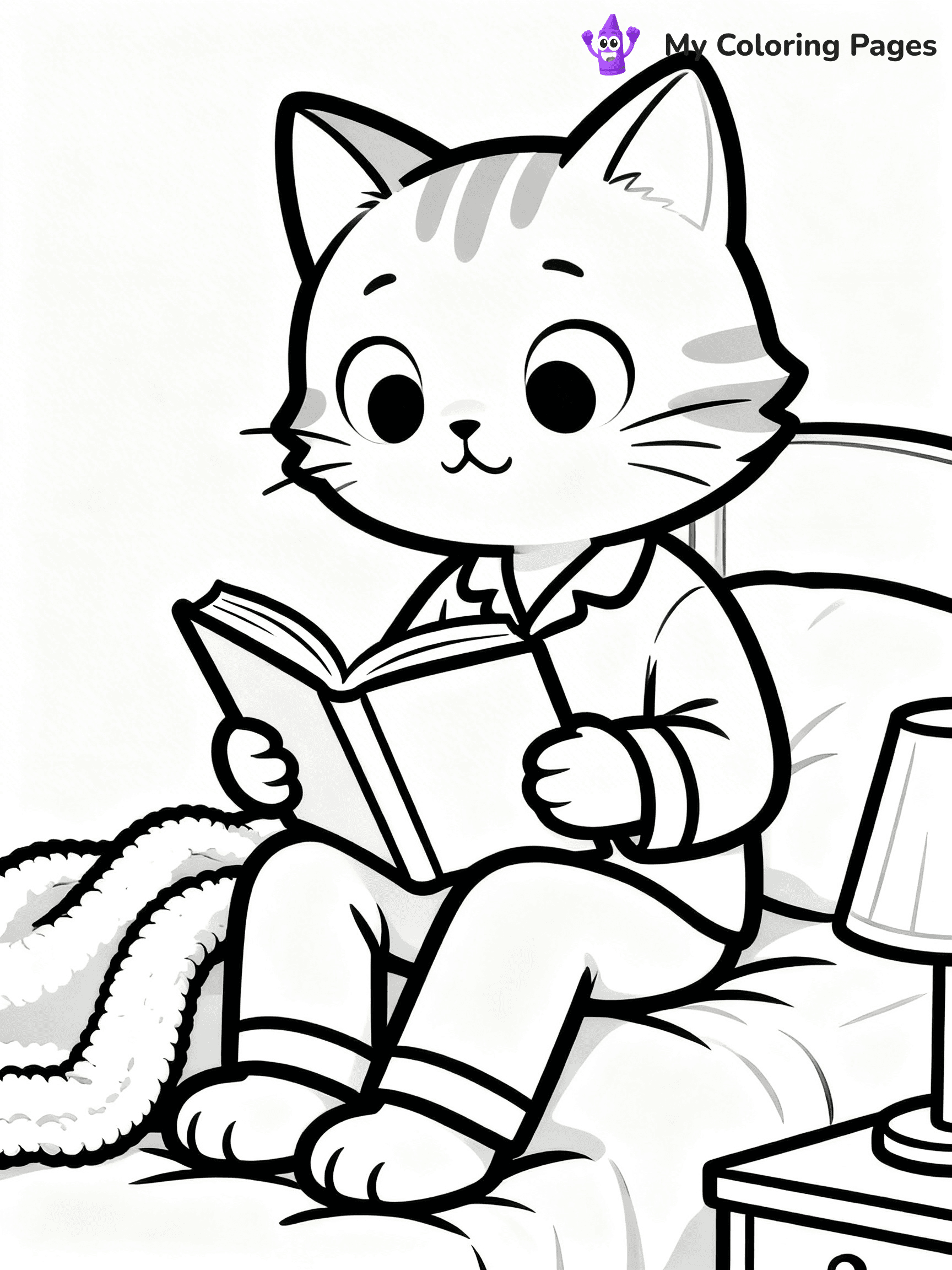 Cartoon Cat Coloring Pages - 74