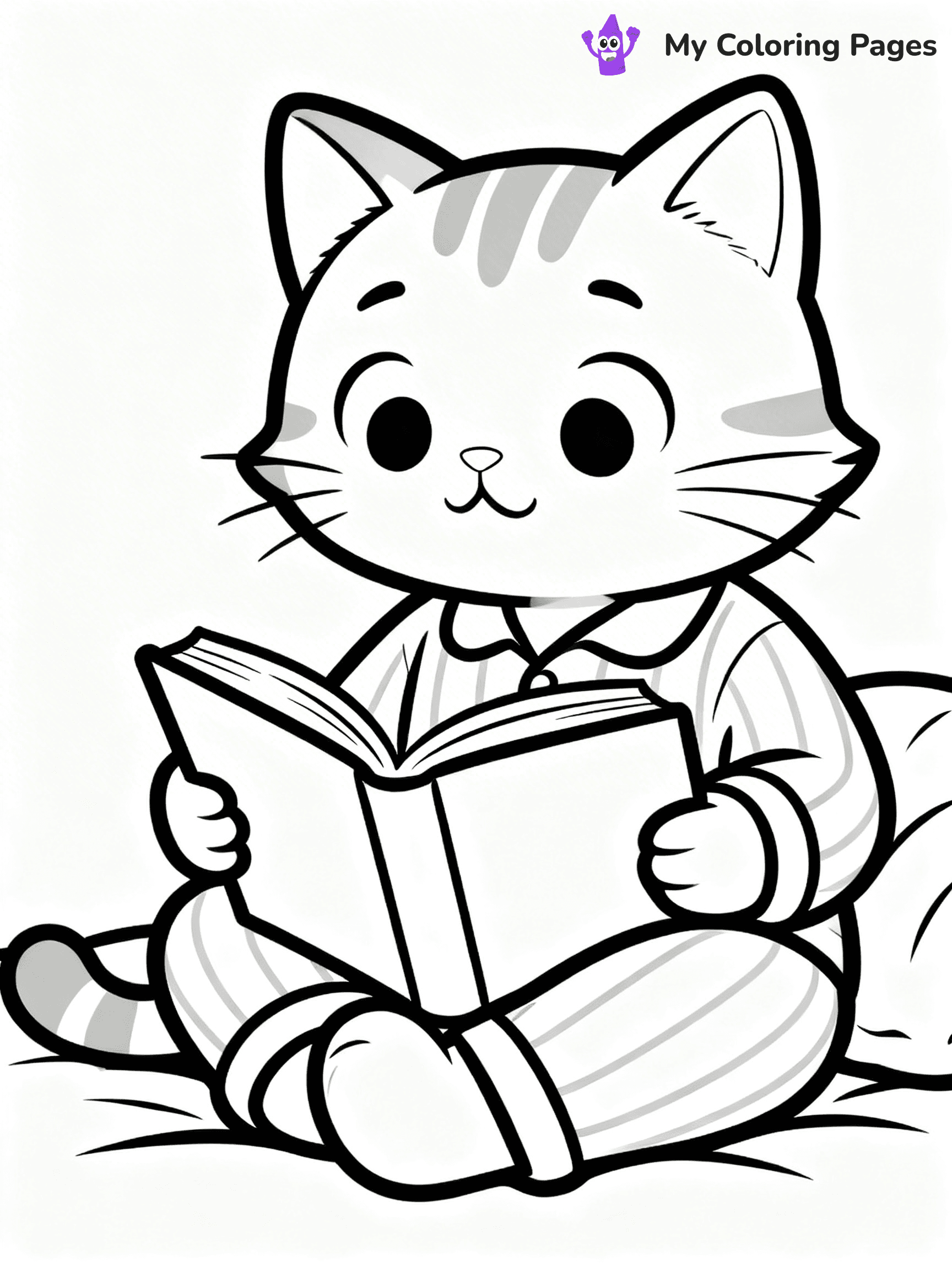 Cartoon Cat Coloring Pages - 73