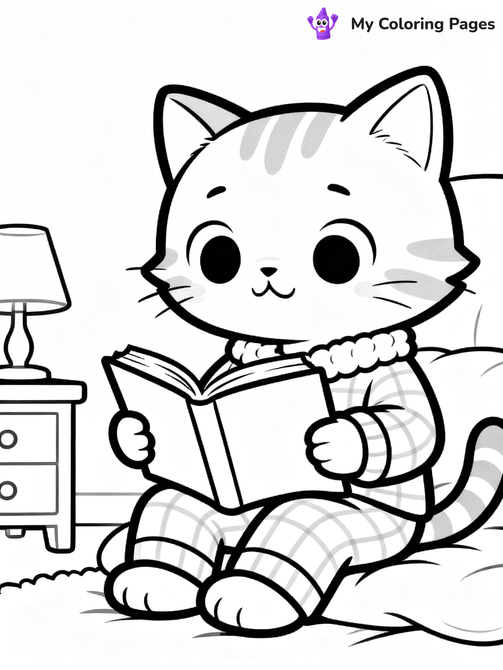 Cartoon Cat Coloring Pages - 72