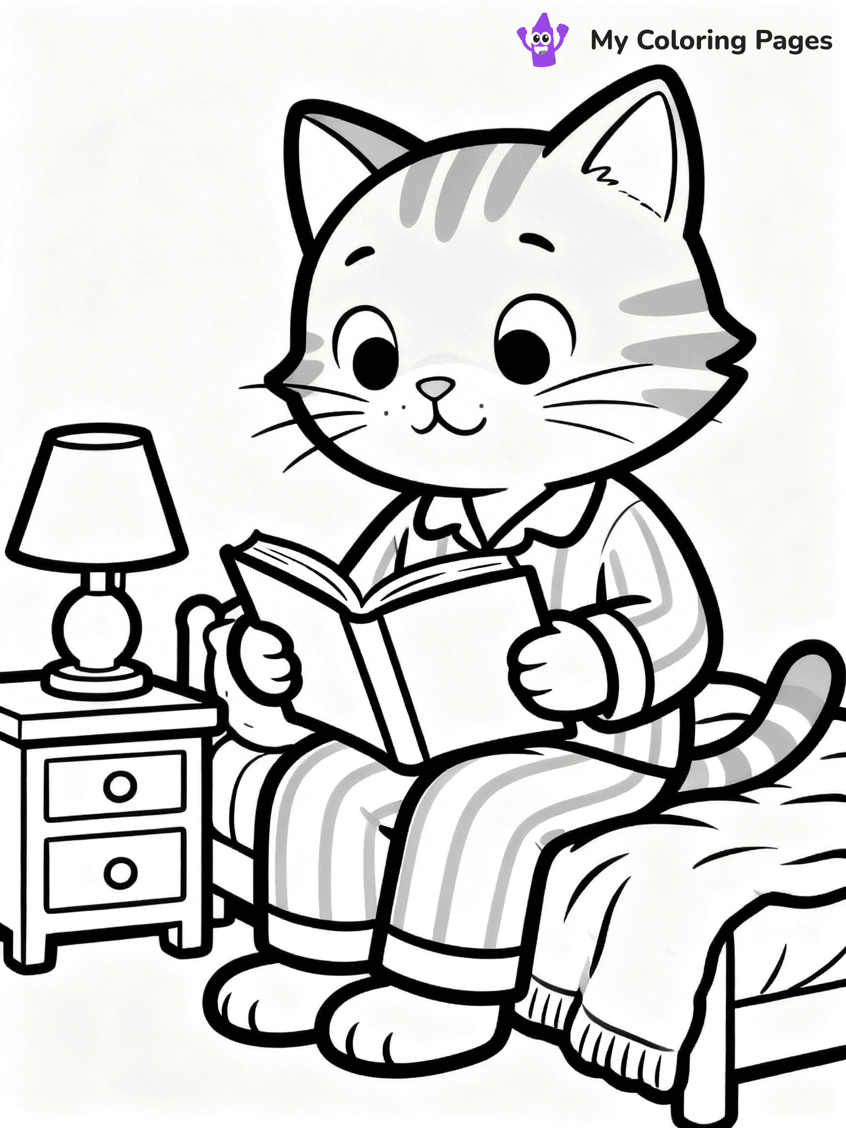 Cartoon Cat Coloring Pages - 71