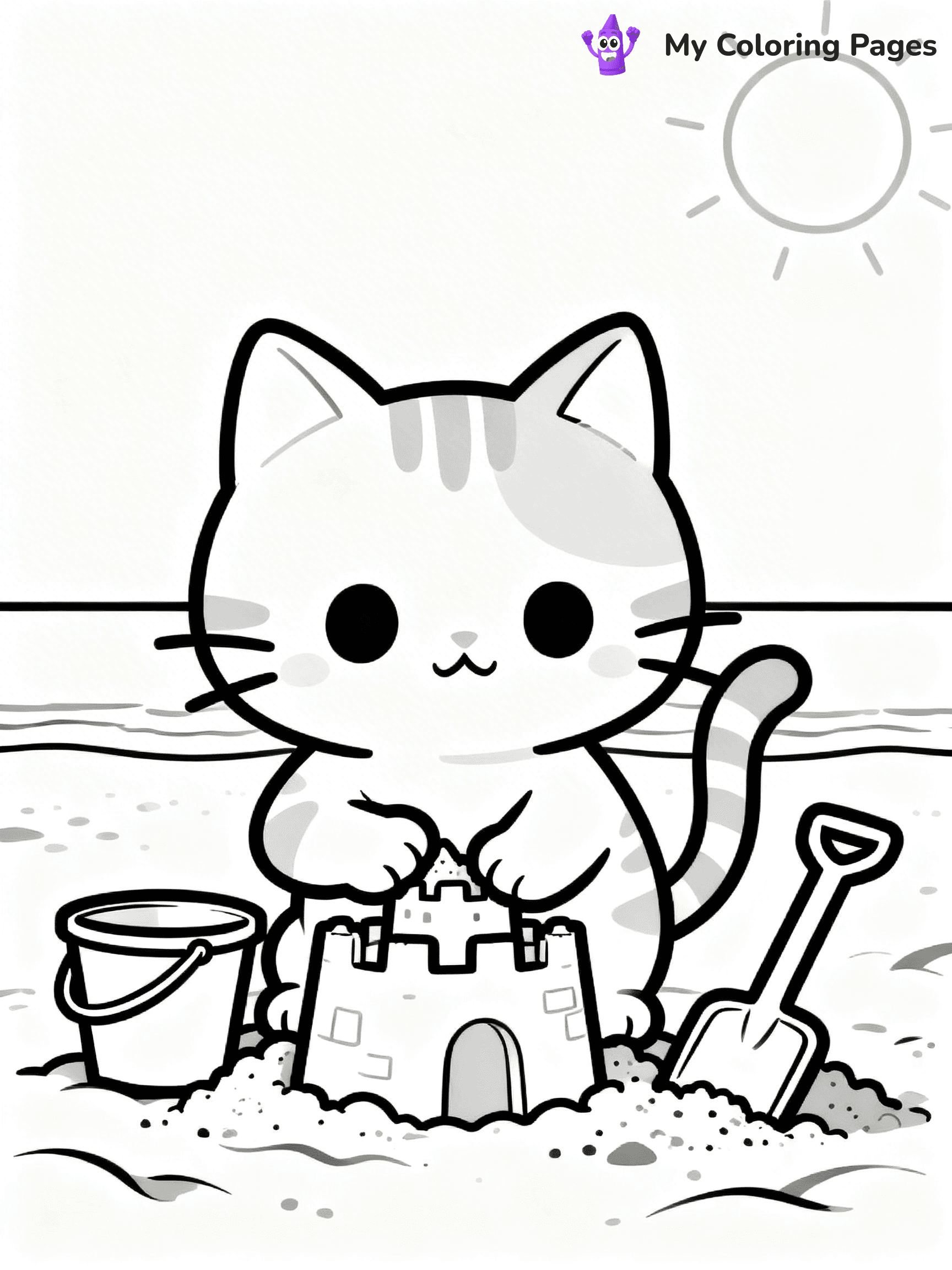 Cartoon Cat Coloring Pages - 69