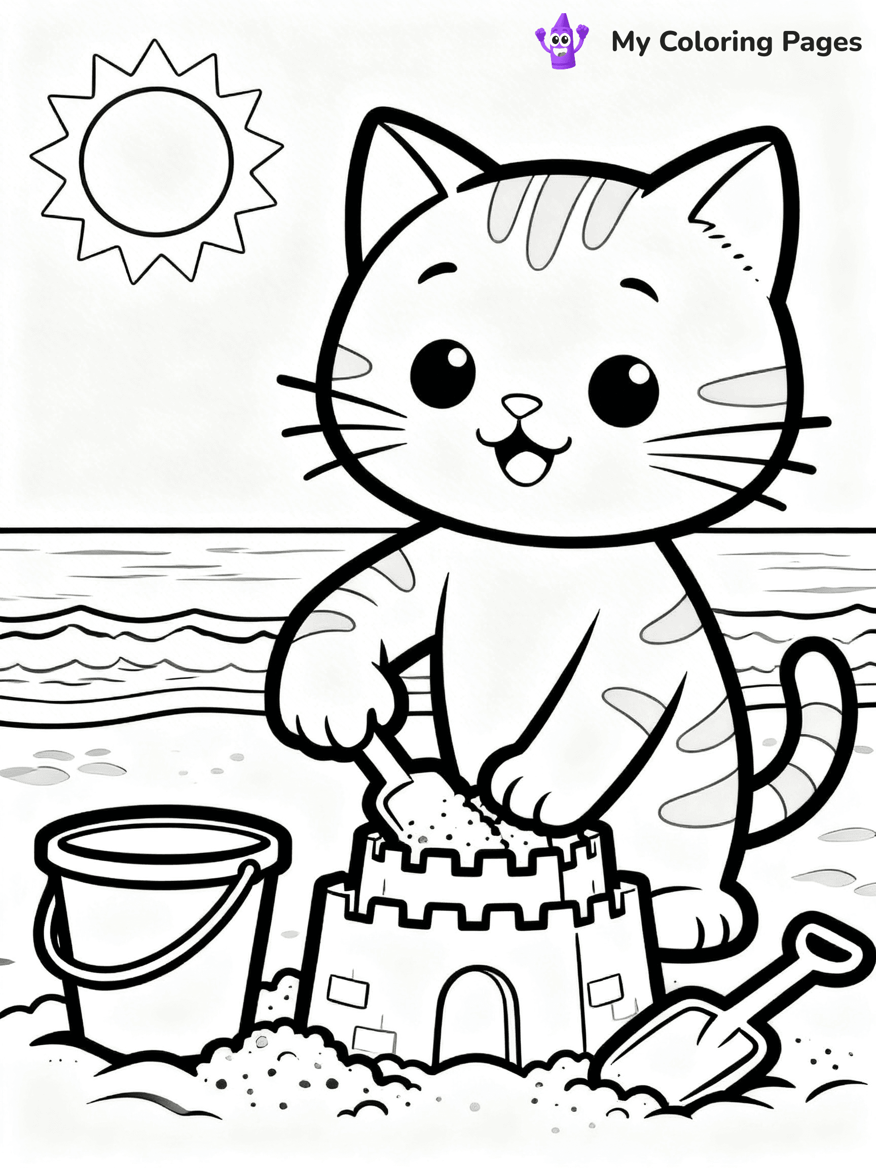 Cartoon Cat Coloring Pages - 68