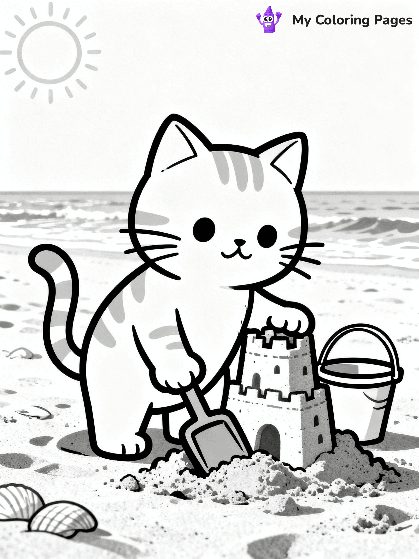 Cartoon Cat Coloring Pages - 67
