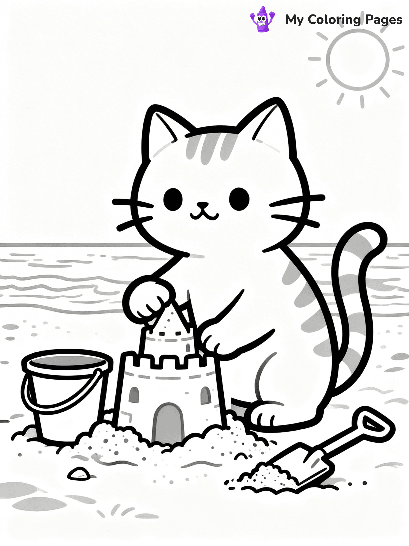 Cartoon Cat Coloring Pages - 66