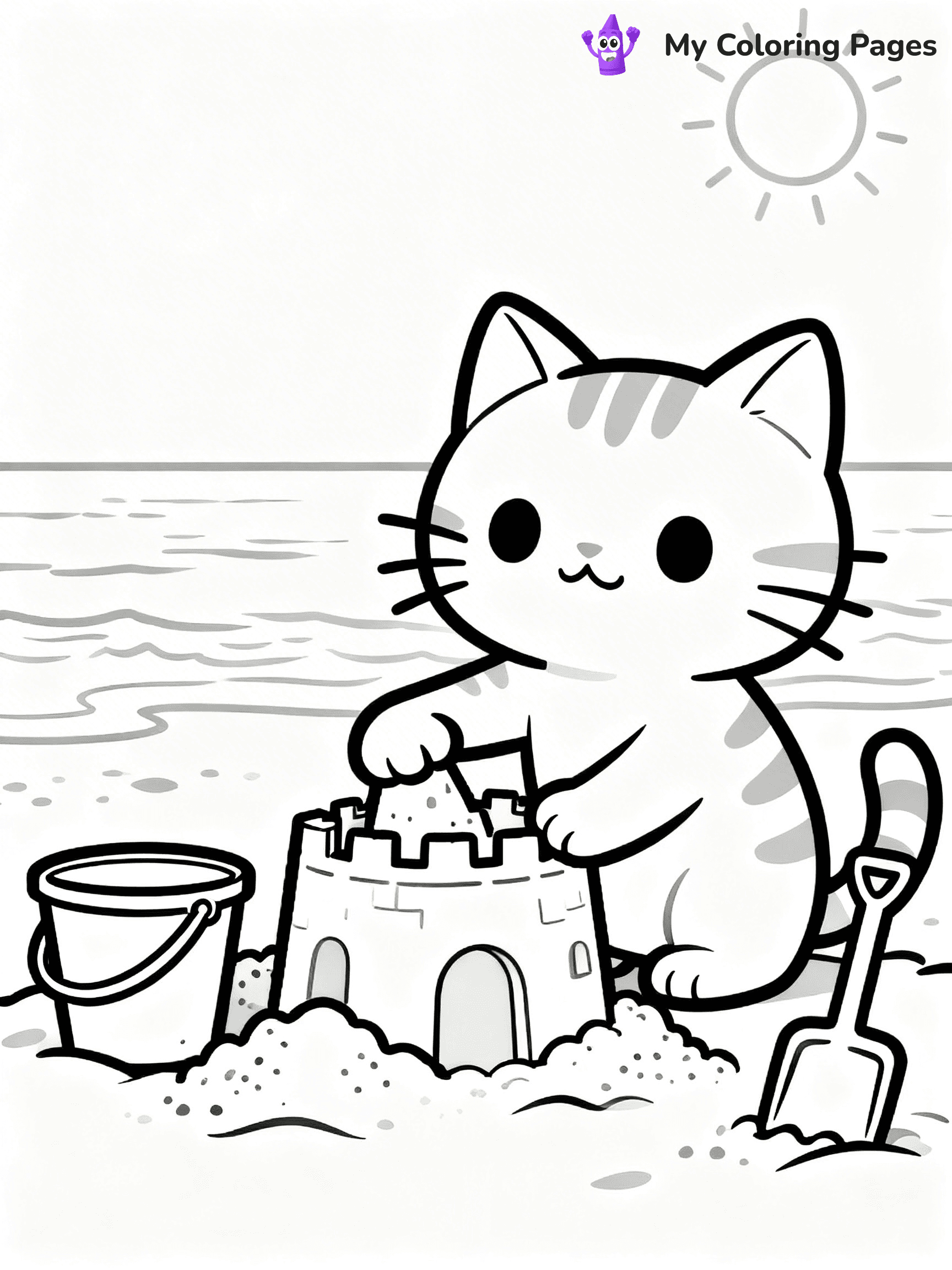 Cartoon Cat Coloring Pages - 65