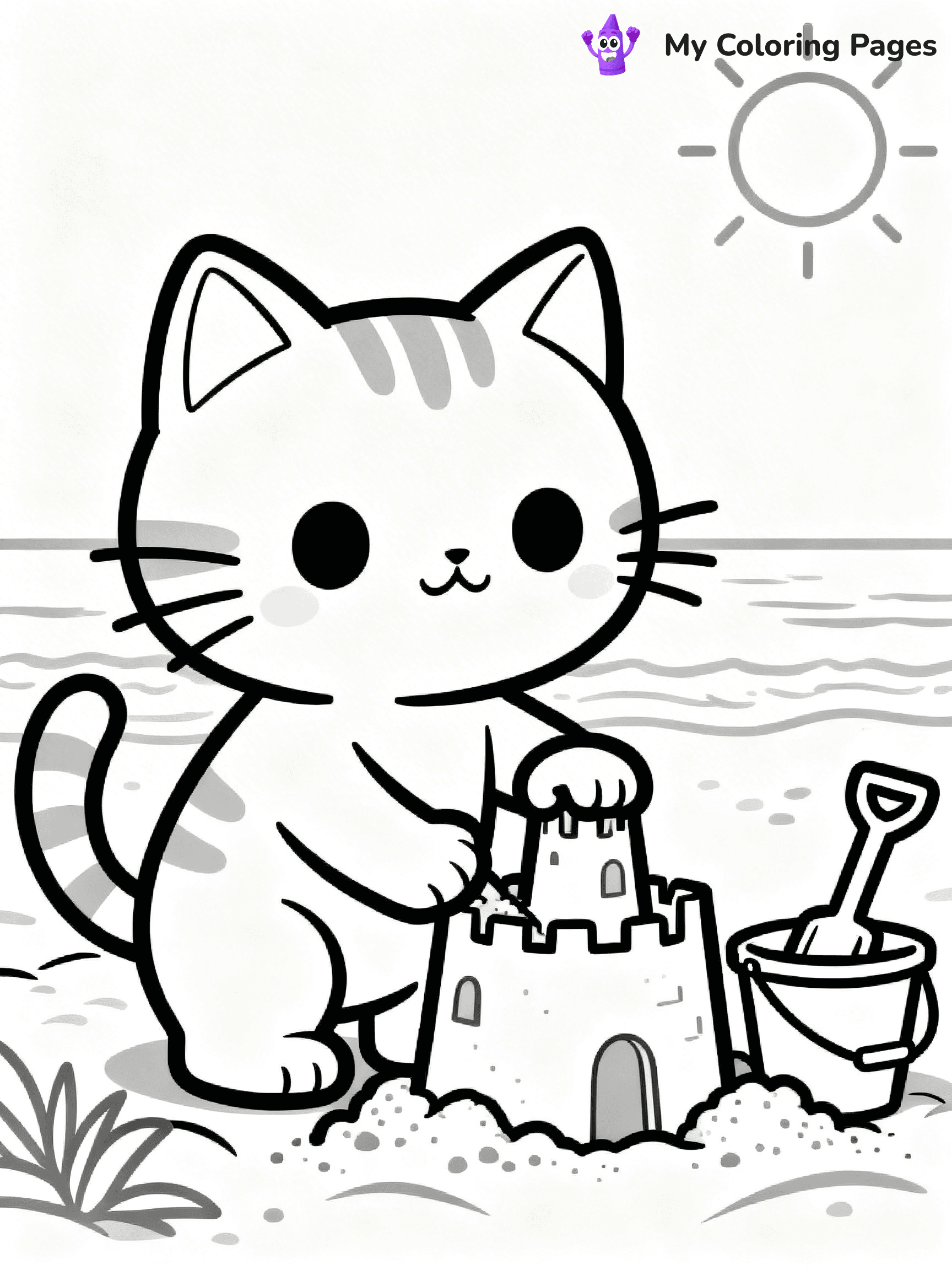 Cartoon Cat Coloring Pages - 64