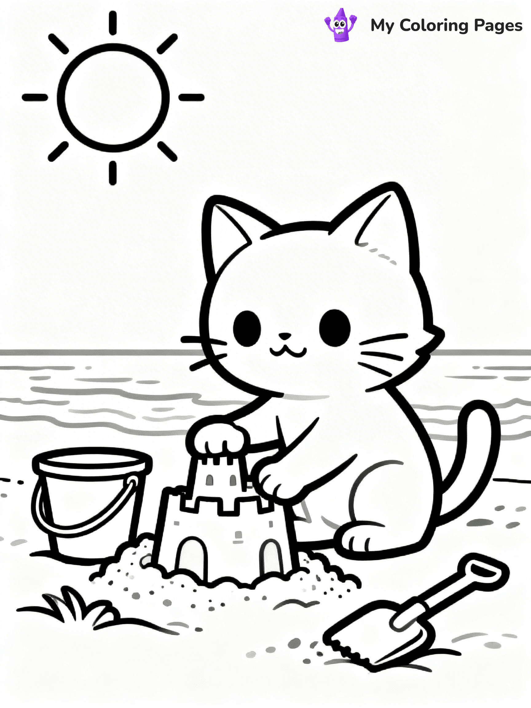 Cartoon Cat Coloring Pages - 63