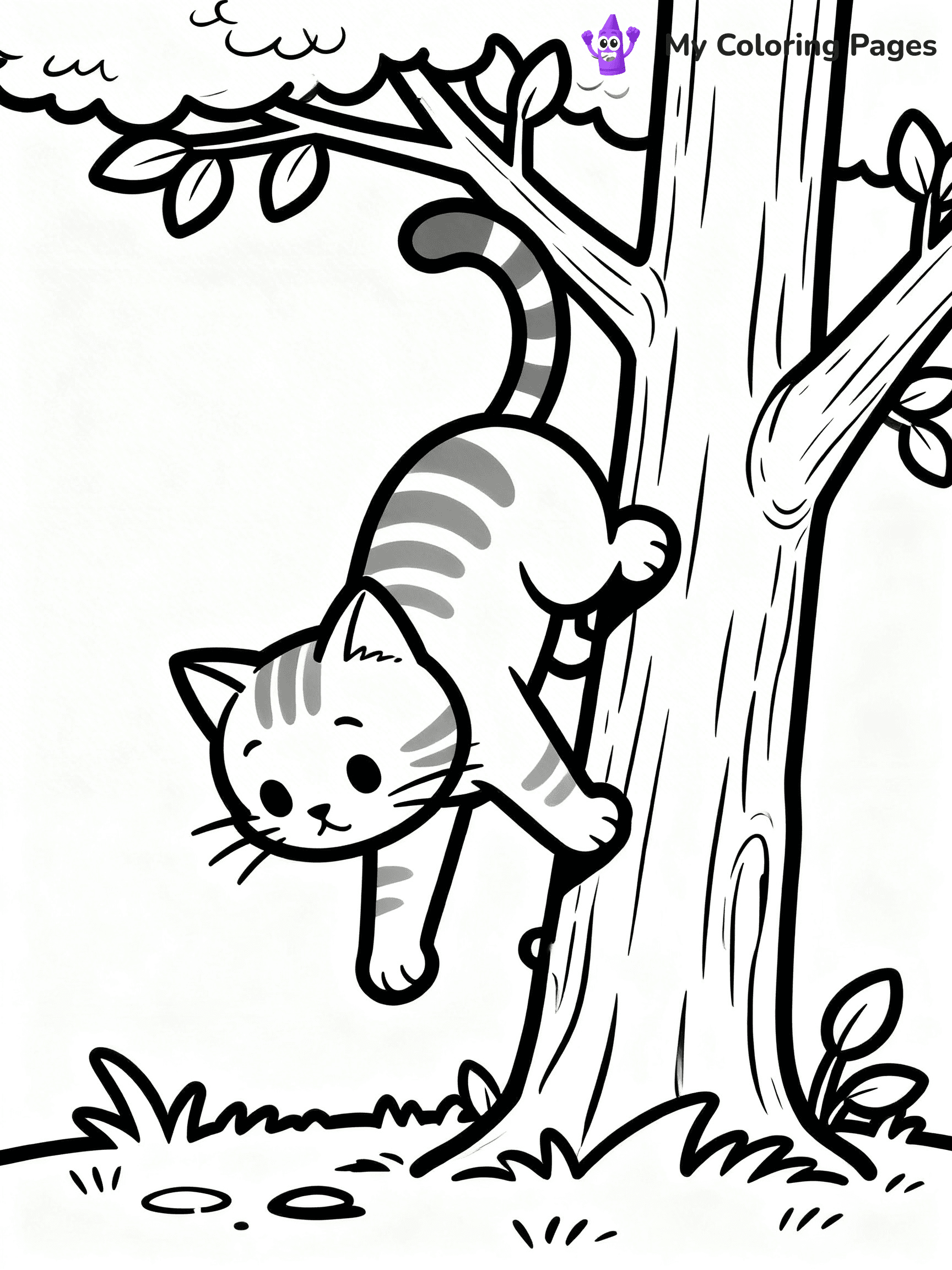 Cartoon Cat Coloring Pages - 62