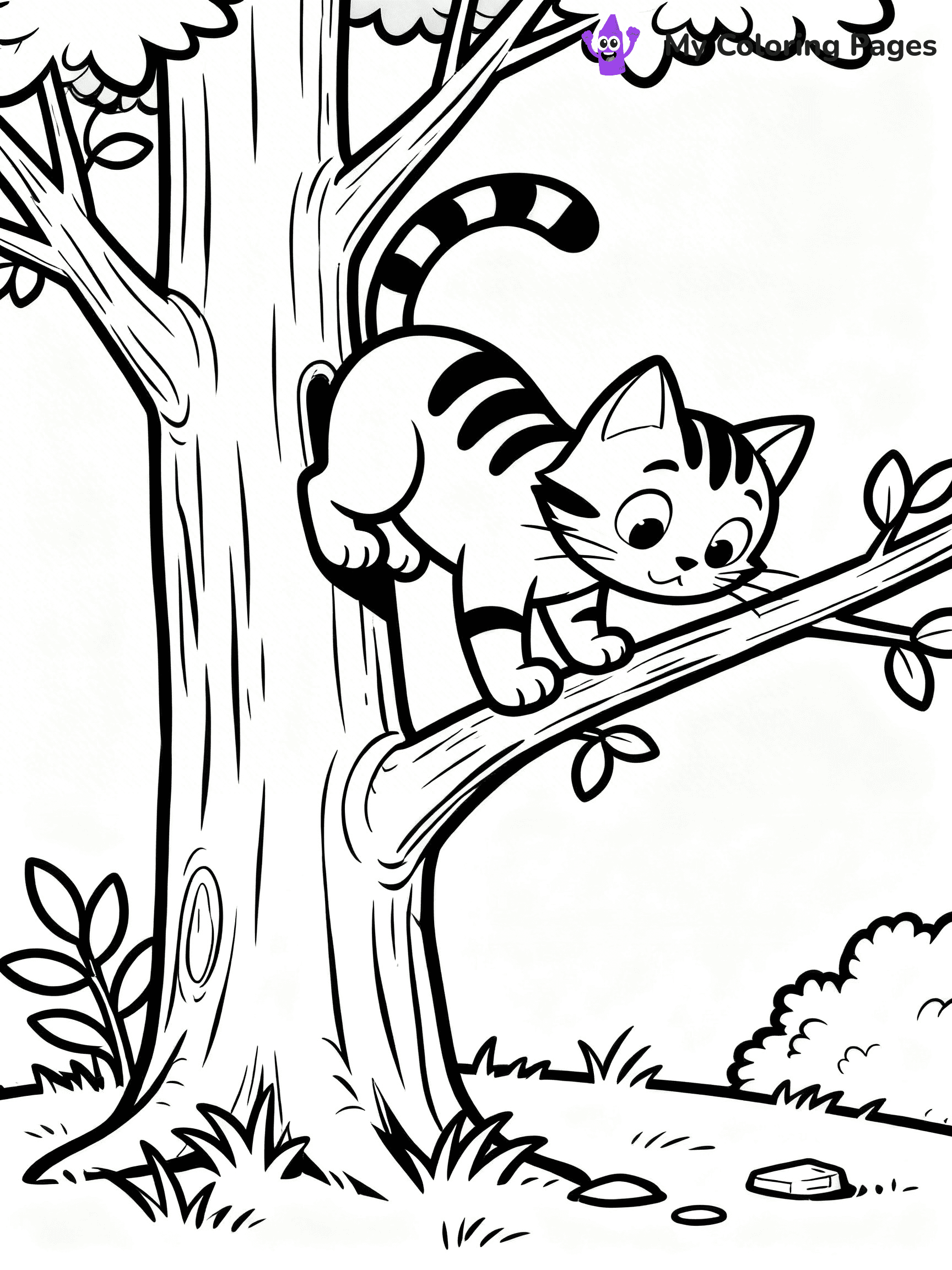 Cartoon Cat Coloring Pages - 61