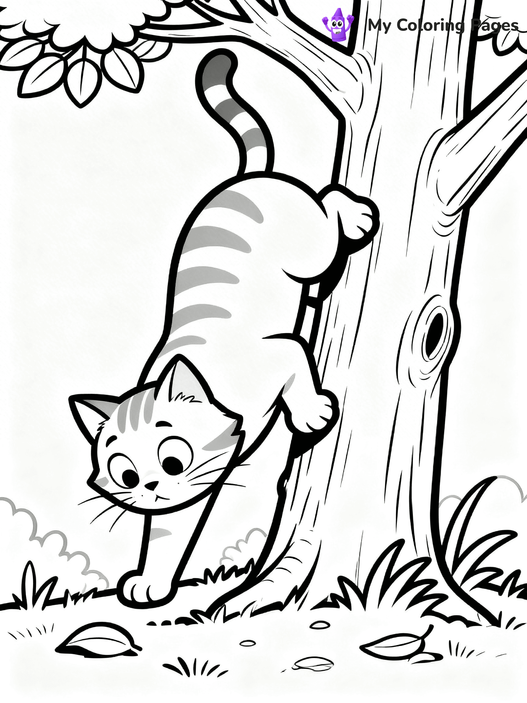 Cartoon Cat Coloring Pages - 60