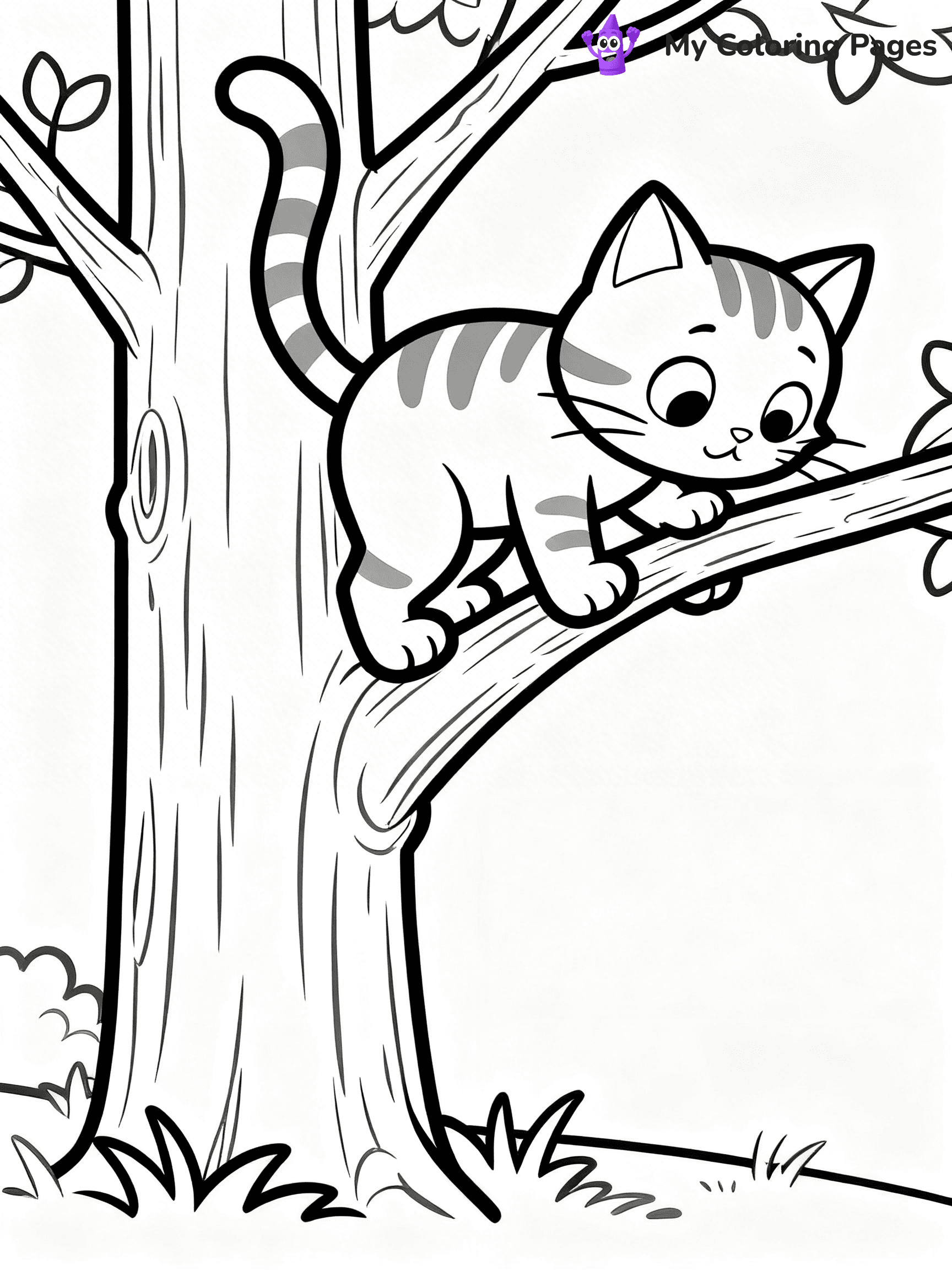 Cartoon Cat Coloring Pages - 59