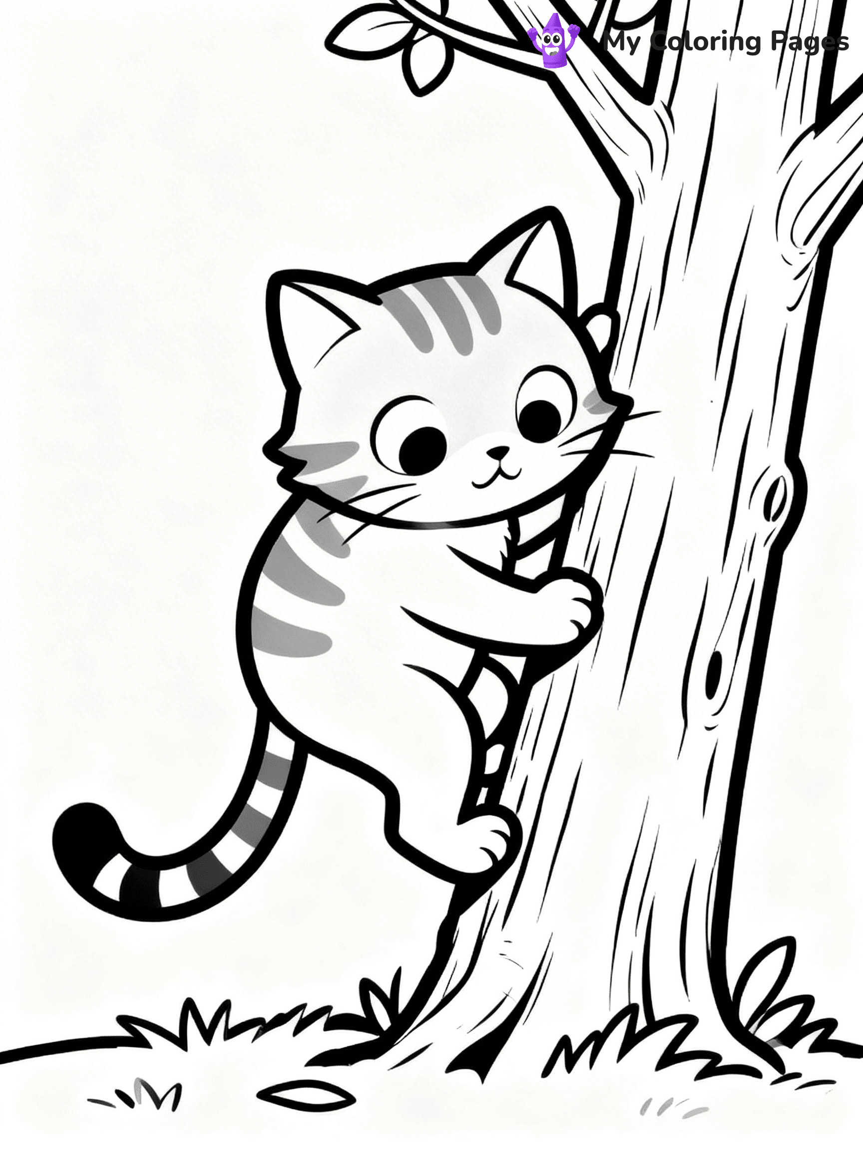 Cartoon Cat Coloring Pages - 58