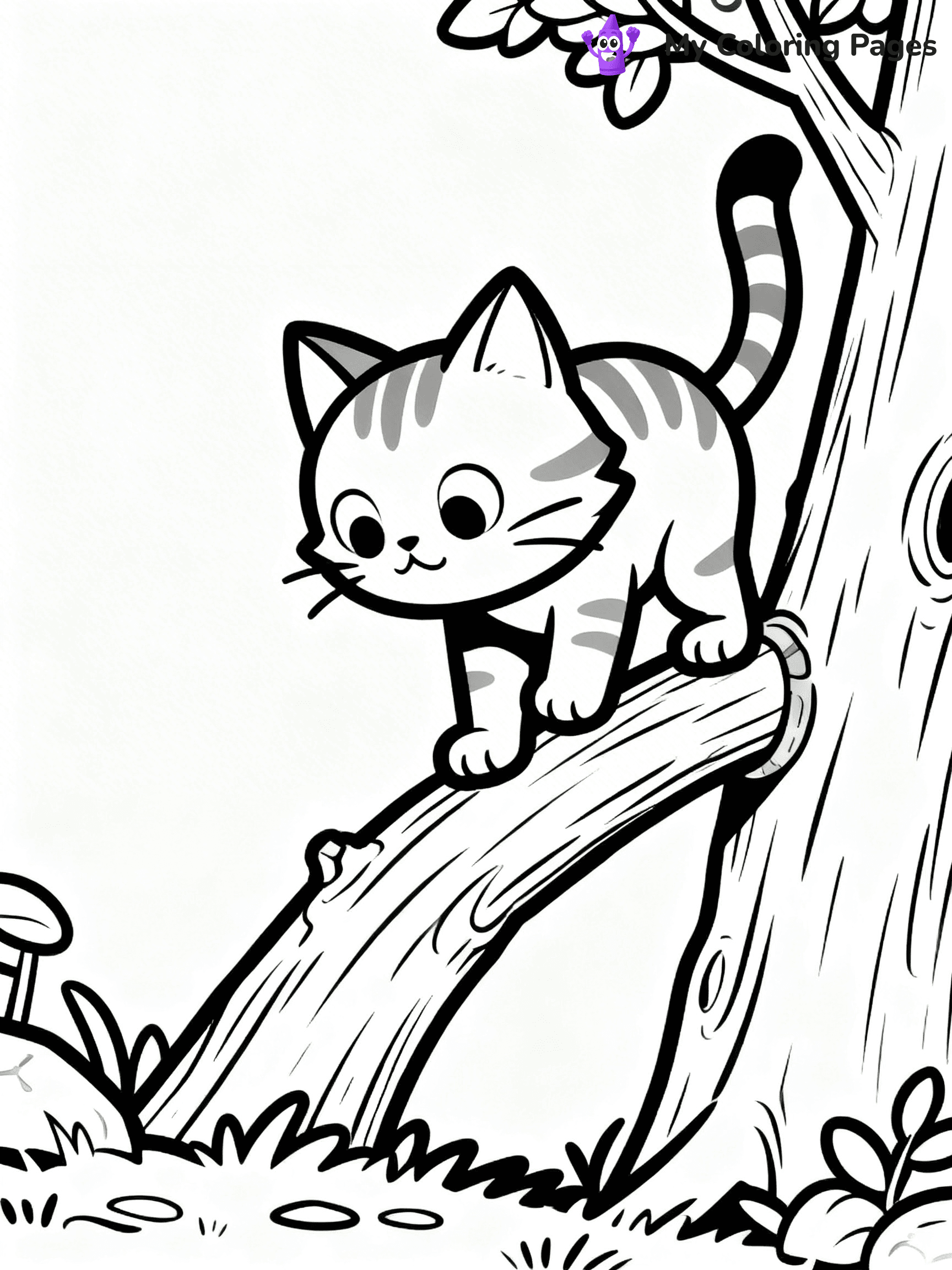 Cartoon Cat Coloring Pages - 57
