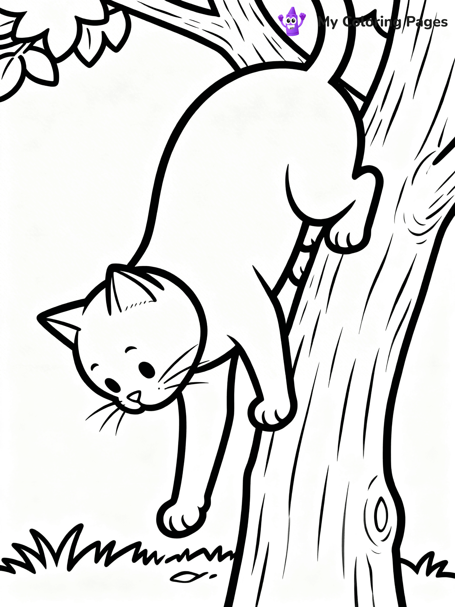 Cartoon Cat Coloring Pages - 56