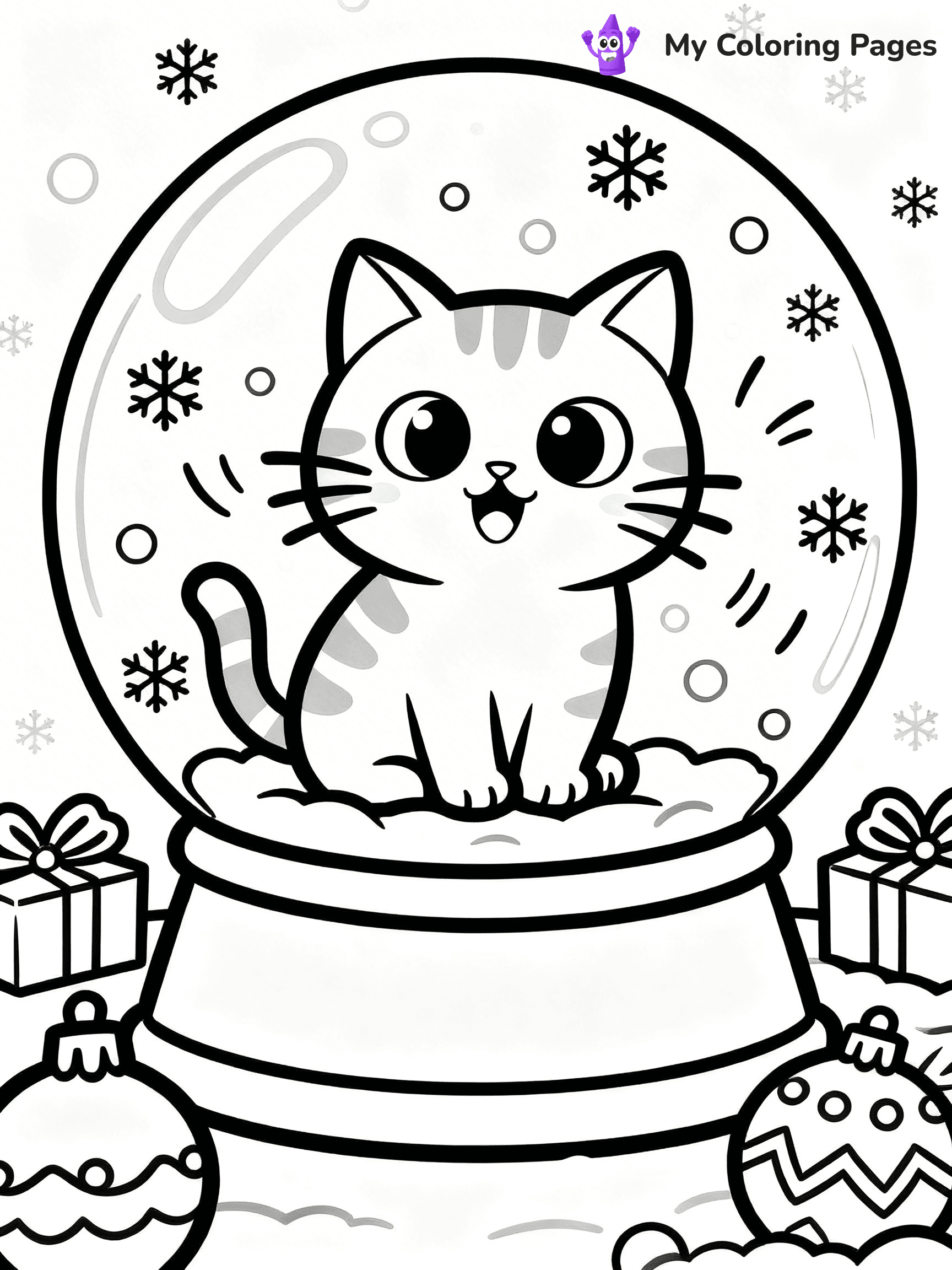 Cartoon Cat Coloring Pages - 48