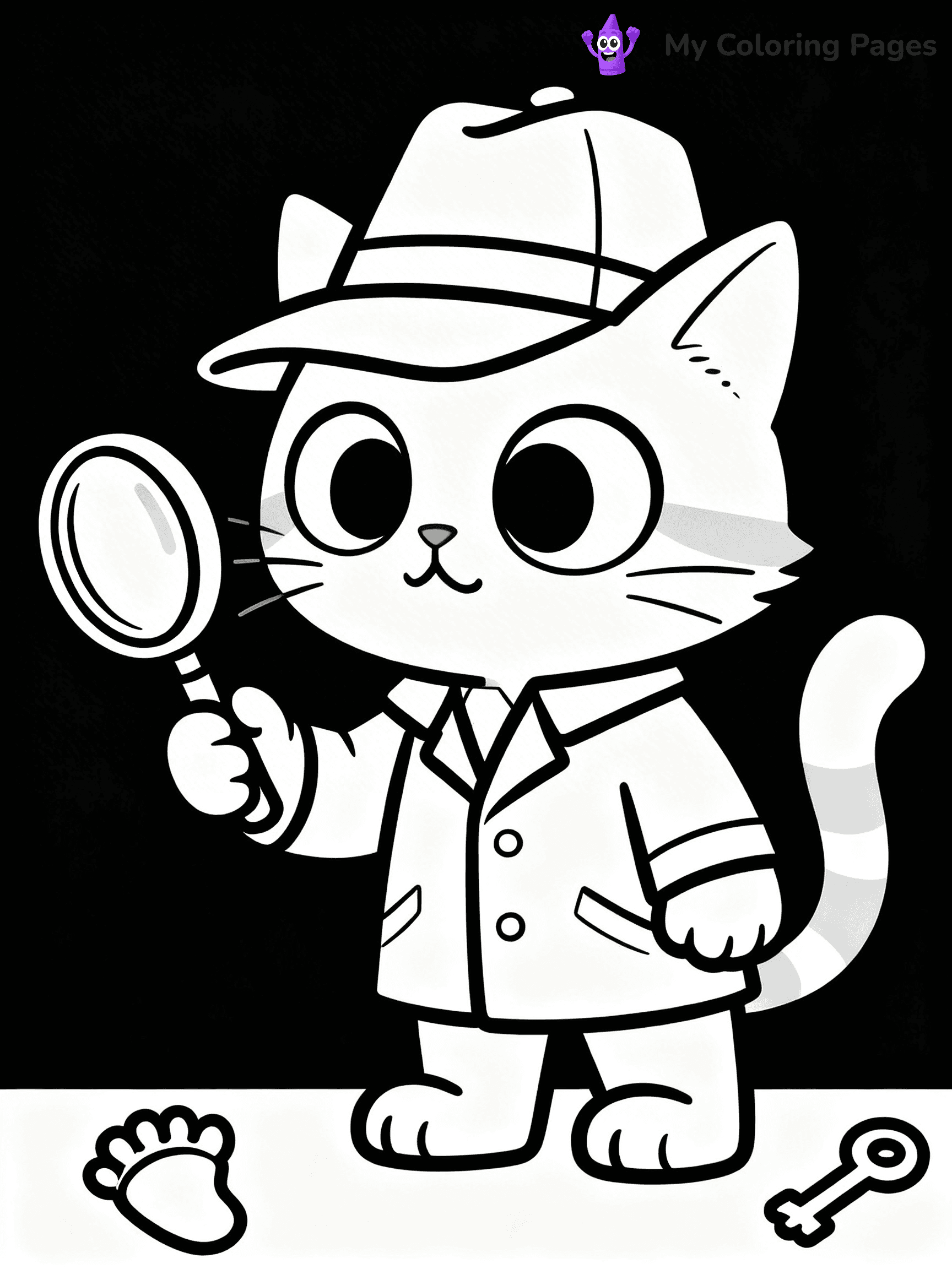 Cartoon Cat Coloring Pages - 47