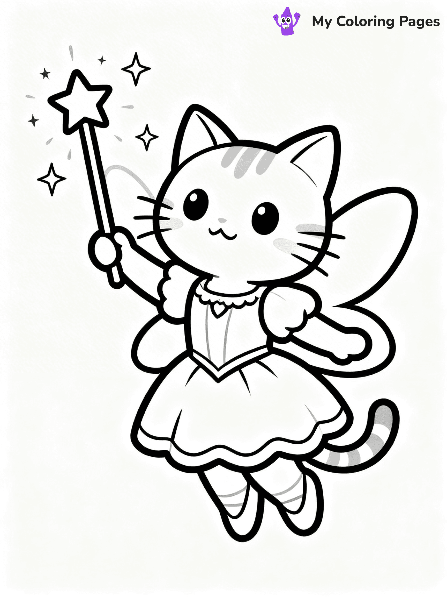 Cartoon Cat Coloring Pages - 40