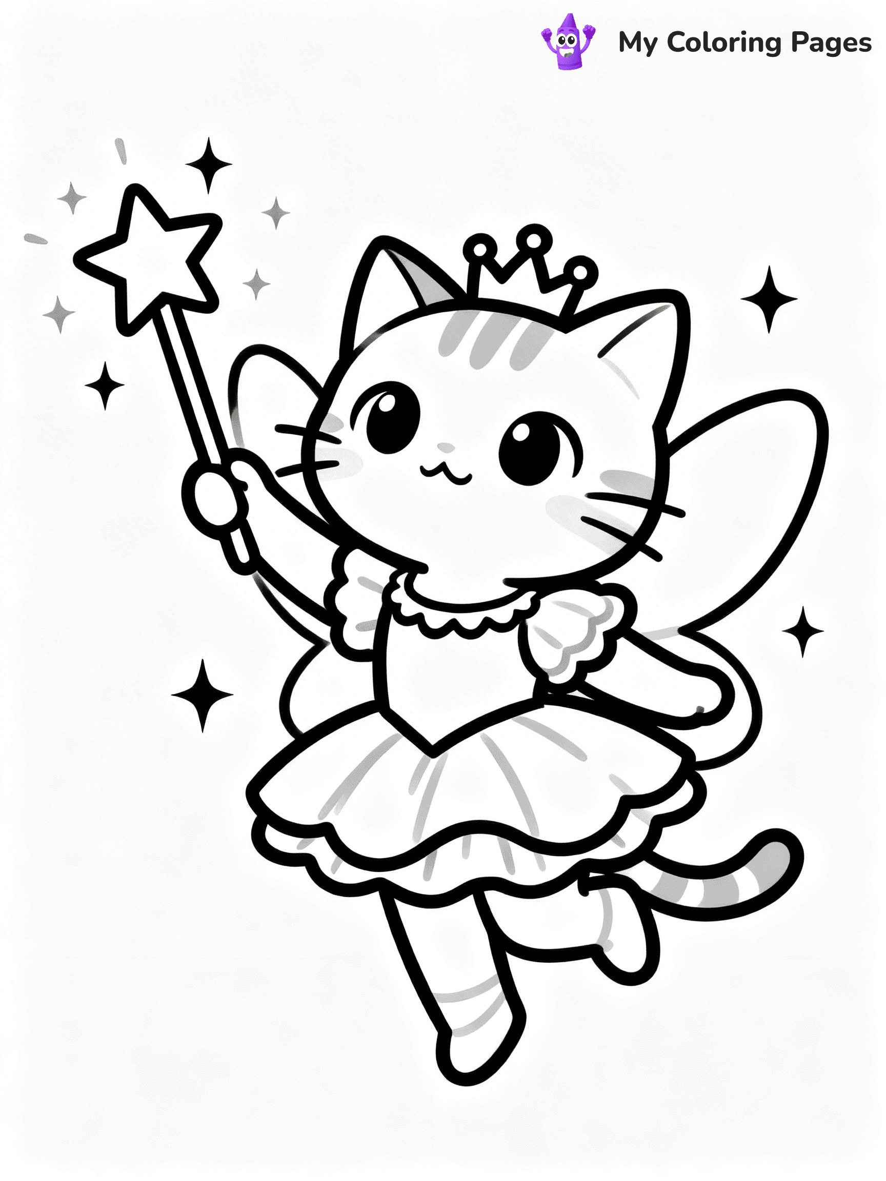 Cartoon Cat Coloring Pages - 39