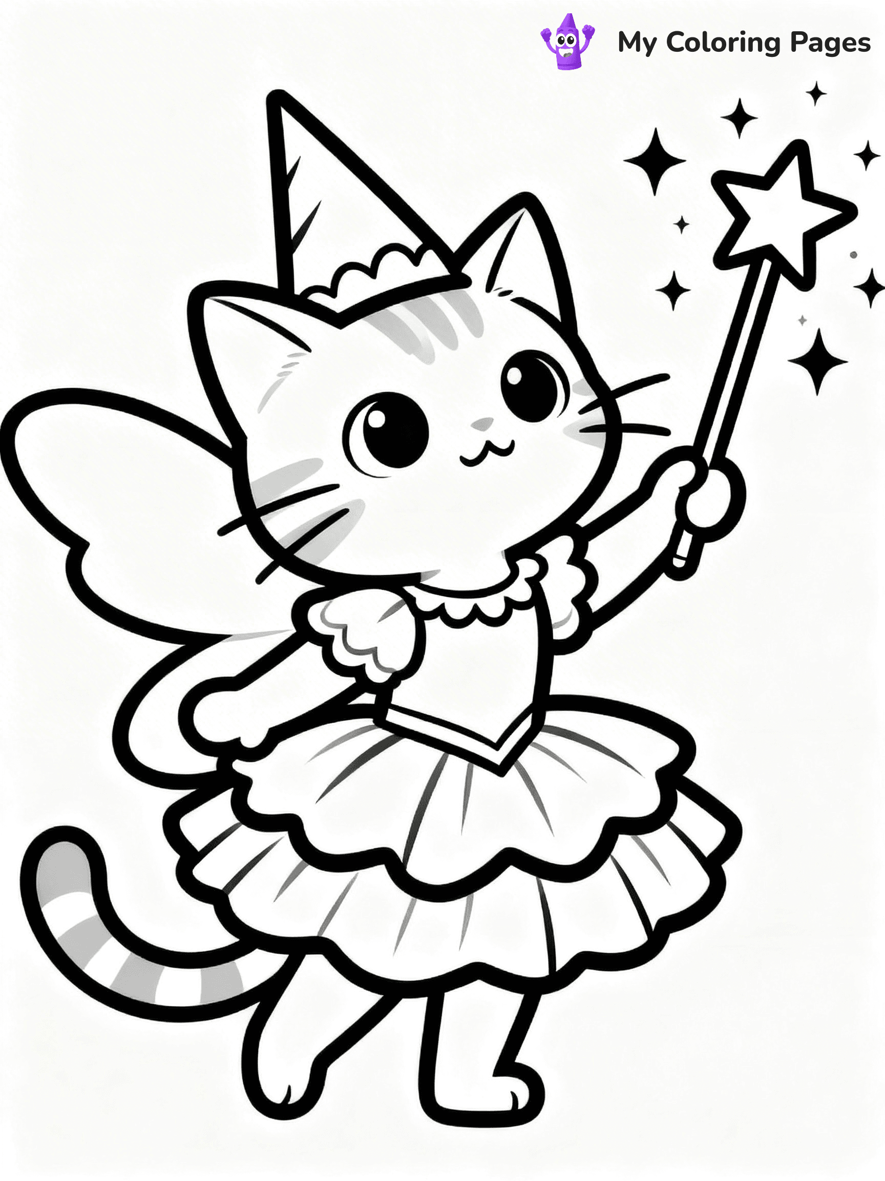 Cartoon Cat Coloring Pages - 37