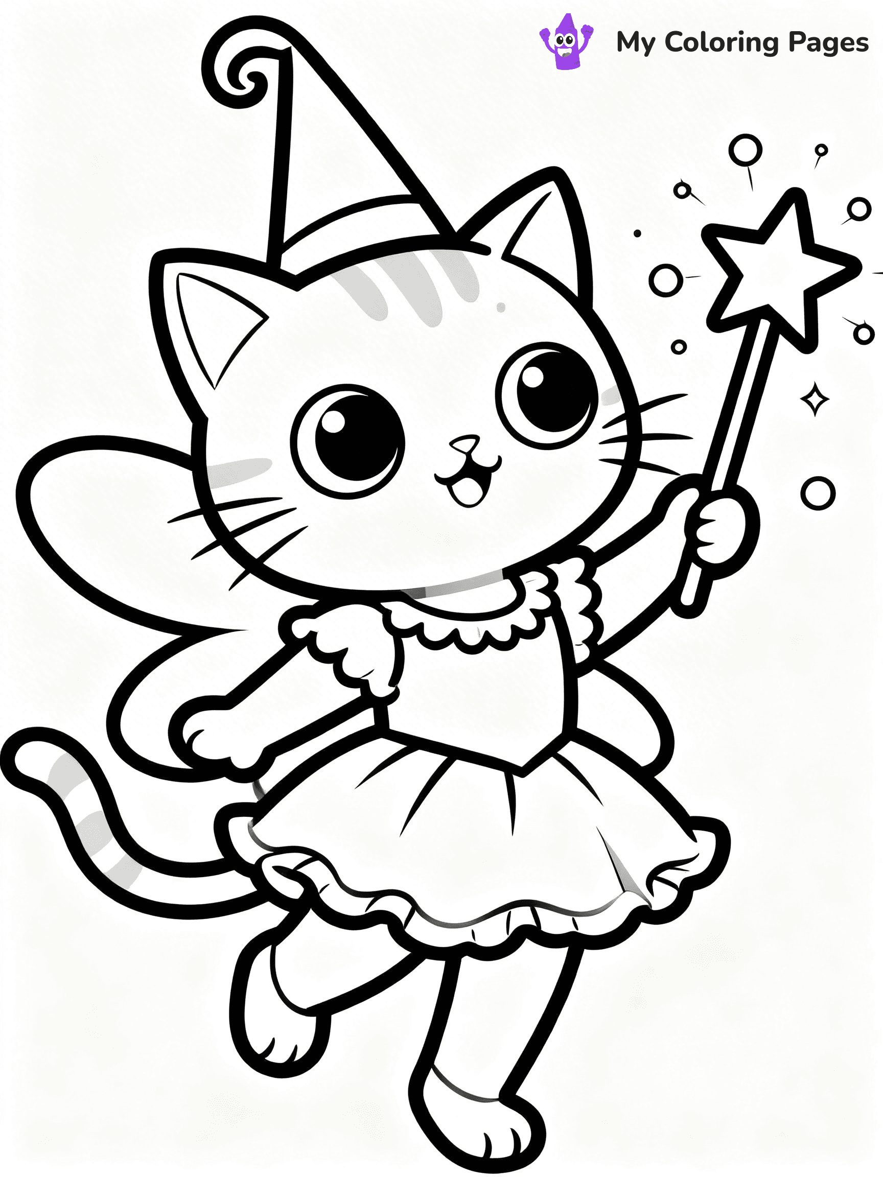 Cartoon Cat Coloring Pages - 36