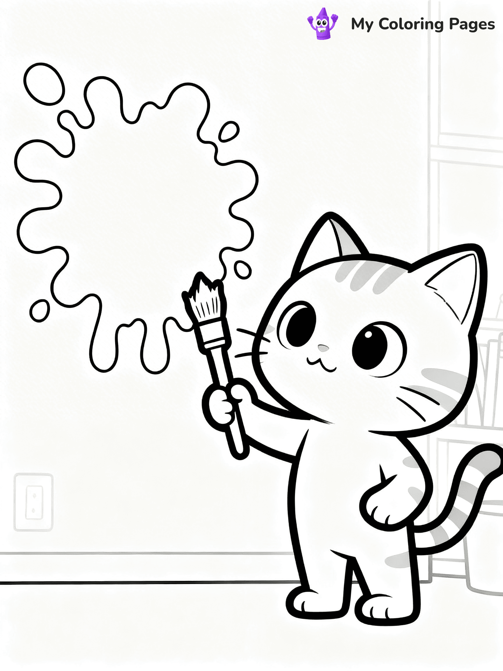 Cartoon Cat Coloring Pages - 31
