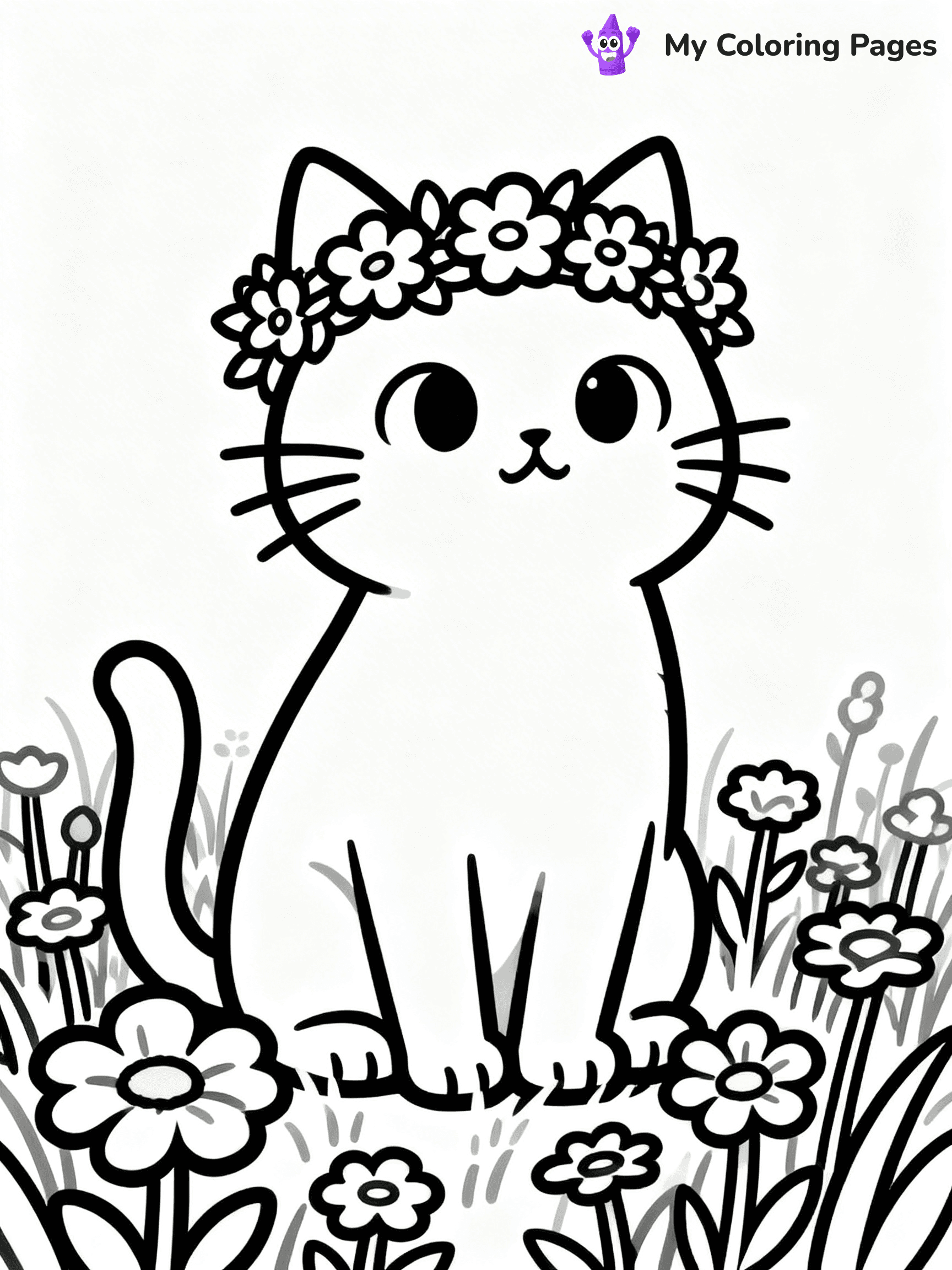 Cartoon Cat Coloring Pages - 23