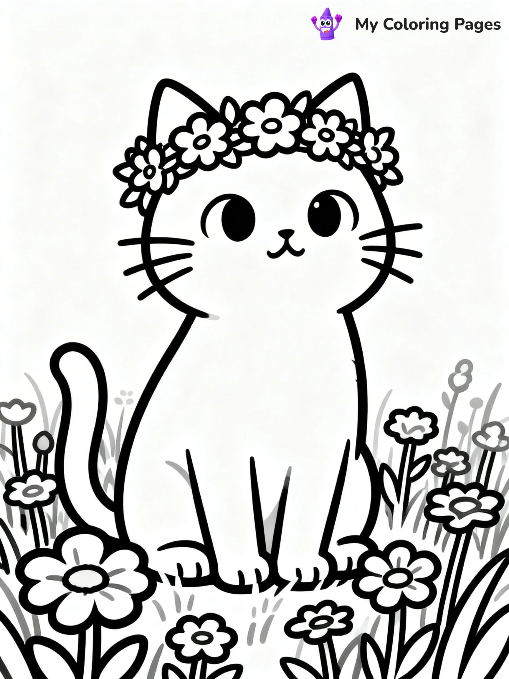 Cartoon Cat Coloring Pages - 23