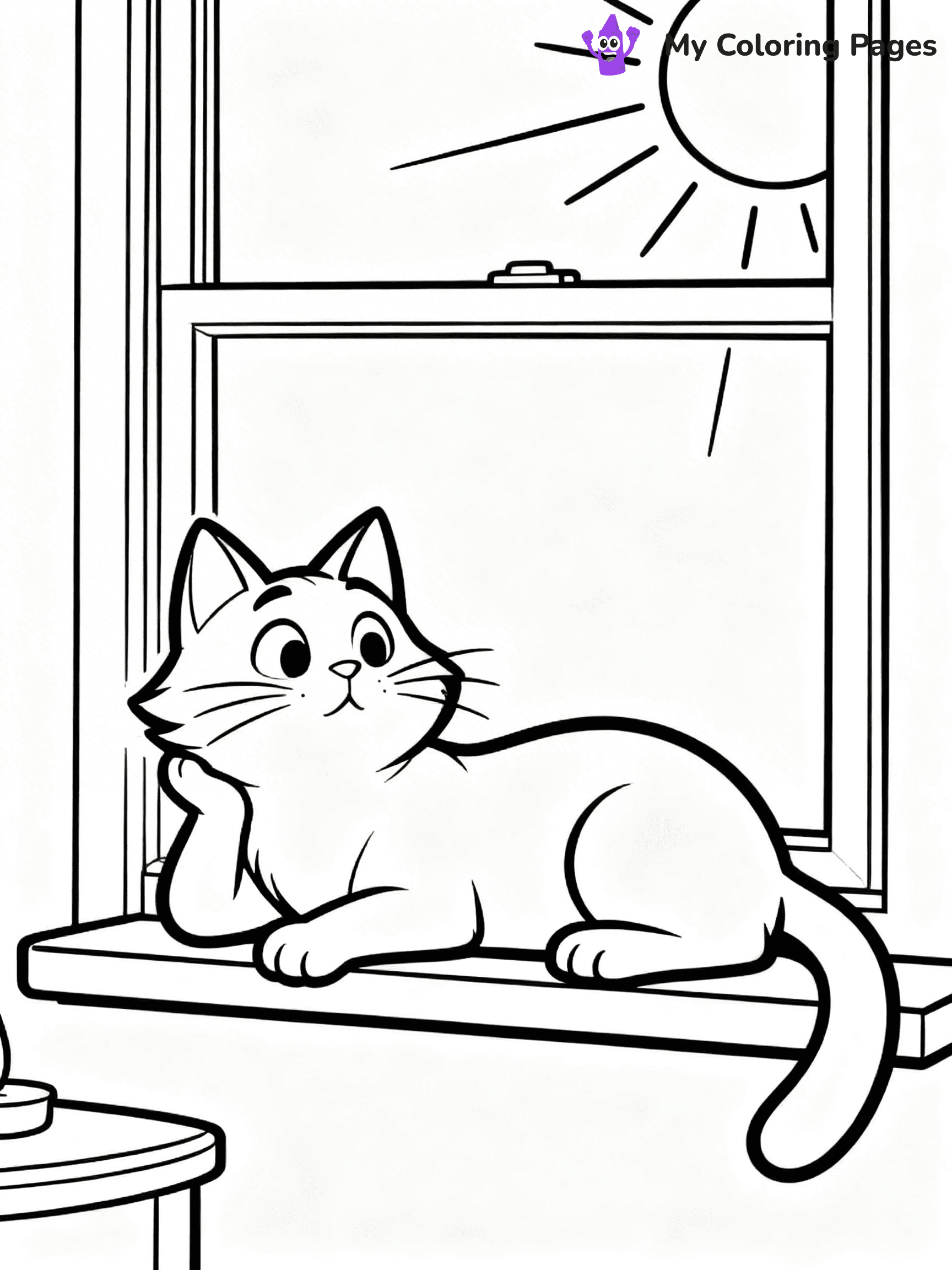 Cartoon Cat Coloring Pages - 11