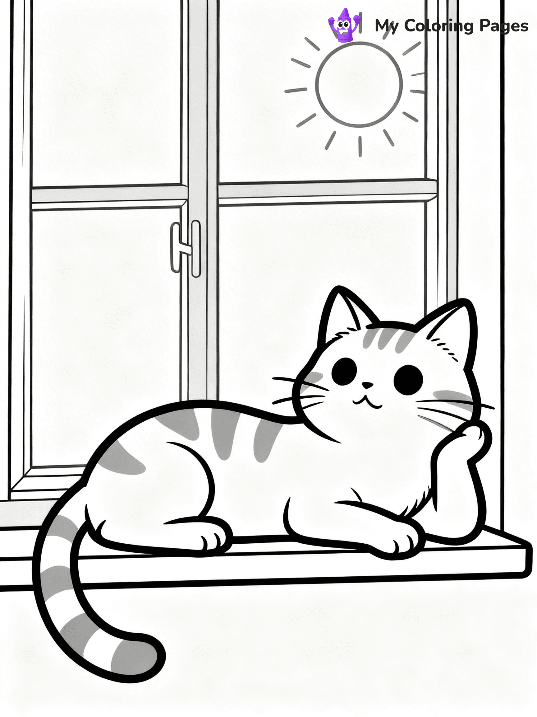 Cartoon Cat Coloring Pages - 8