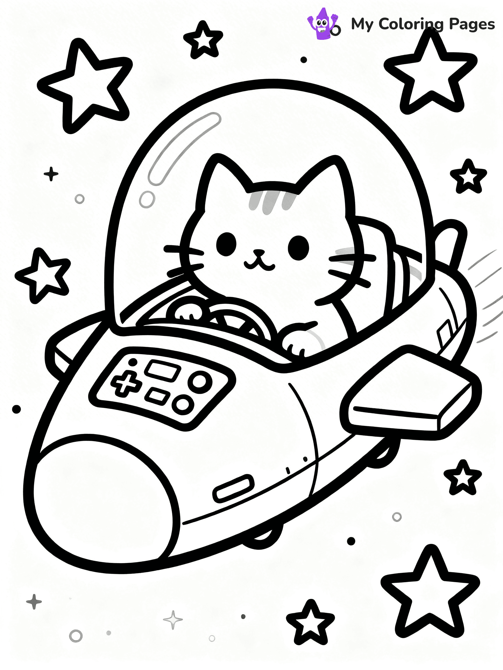 Cartoon Cat Coloring Pages - 2