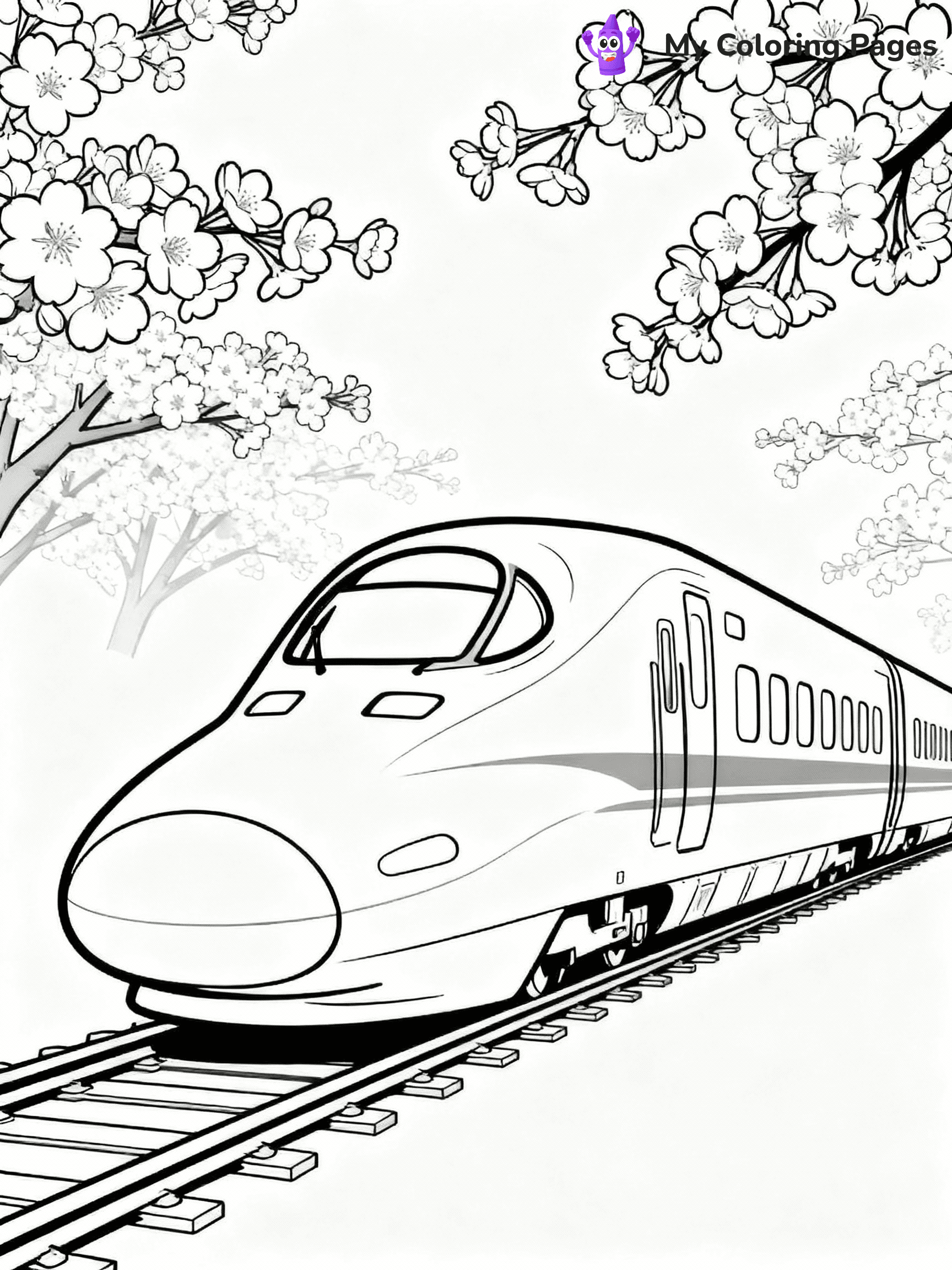 ⚠️ CRITICAL REQUIREMENT - ABSOLUTE BLACK AND WHITE ONLY ⚠️
This MUST be a BLACK AND WHITE line drawing ONLY. NO COLORS whatsoever.
- ONLY pure black lines (#000000) on pure white background (#FFFFFF)
- ABSOLUTELY NO colors, NO shading, NO gradients, NO grayscale
- If there are ANY colors in the output, the image is REJECTED
- This is a COLORING PAGE - meant to be COLORED IN by children
- The output must be UNCOLORED line art ready for coloring
⚠️ SUBJECT TO DRAW: Japanese bullet train speeding past cherry blossoms, sleek design, in modern anime style
(REMEMBER: Output must be BLACK AND WHITE line art only, NOT colored!)
# COLORING PAGE: BLACK OUTLINES ONLY - WHITE BACKGROUND MANDATORY
Create a **coloring book page** using EXACTLY two values: black lines, white space.
## NON-NEGOTIABLE BINARY RULES
- **ONLY #000000 (black) and #FFFFFF (white)** - NO other values exist
- **EVERY PIXEL = BLACK OR WHITE** - no gray/shading/antialiasing
- **WHITE BACKGROUND MANDATORY** - entire canvas stays white
- **ALL SHAPES HOLLOW** - everything is empty outlines waiting to be colored
- **FORBIDDEN:** fills, shading, gradients, patterns, textures, colors
- **NO SOLID REGIONS** - if it's not a thin line, it's wrong
## Universal Line Standards
- Black outlines ONLY - thin, uniform weight
- Every shape completely empty inside
- Closed contours suitable for coloring
- Simple flat illustration - zero depth/3D/realism
- **Style:** Whimsical Doodle Art Alley - rounded, friendly outlines (unless specified)
## Everything = Outline Only
- Characters/animals: hollow shapes
- Objects/clothing: empty contours
- Backgrounds/scenery: line work only
- Natural elements: outlined forms
- Dark/night areas: don't exist (use outlined symbols)
- Textures/patterns: convert to simple lines
## The Test
Can a child color EVERY white space with crayons? If any area is pre-filled/shaded/gray or colored in, it FAILS. Every shape must be waiting to receive color.
**FINAL OUTPUT**: Binary coloring page. Black lines define shapes. White spaces ready for coloring. Nothing else exists. No exceptions. Print-ready.
⚠️ FINAL REMINDER: Draw the subject "Japanese bullet train speeding past cherry blossoms, sleek design, in modern anime style" as BLACK AND WHITE line art. Zero colors in output.