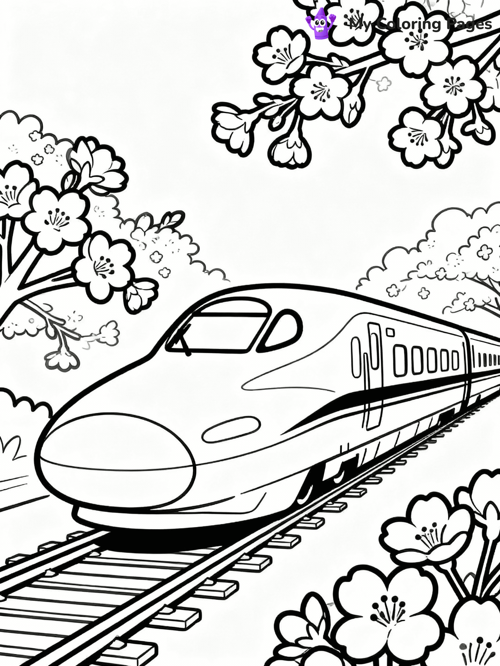 ⚠️ CRITICAL REQUIREMENT - ABSOLUTE BLACK AND WHITE ONLY ⚠️
This MUST be a BLACK AND WHITE line drawing ONLY. NO COLORS whatsoever.
- ONLY pure black lines (#000000) on pure white background (#FFFFFF)
- ABSOLUTELY NO colors, NO shading, NO gradients, NO grayscale
- If there are ANY colors in the output, the image is REJECTED
- This is a COLORING PAGE - meant to be COLORED IN by children
- The output must be UNCOLORED line art ready for coloring
⚠️ SUBJECT TO DRAW: Japanese bullet train speeding past cherry blossoms, sleek design, in modern anime style
(REMEMBER: Output must be BLACK AND WHITE line art only, NOT colored!)
# COLORING PAGE: BLACK OUTLINES ONLY - WHITE BACKGROUND MANDATORY
Create a **coloring book page** using EXACTLY two values: black lines, white space.
## NON-NEGOTIABLE BINARY RULES
- **ONLY #000000 (black) and #FFFFFF (white)** - NO other values exist
- **EVERY PIXEL = BLACK OR WHITE** - no gray/shading/antialiasing
- **WHITE BACKGROUND MANDATORY** - entire canvas stays white
- **ALL SHAPES HOLLOW** - everything is empty outlines waiting to be colored
- **FORBIDDEN:** fills, shading, gradients, patterns, textures, colors
- **NO SOLID REGIONS** - if it's not a thin line, it's wrong
## Universal Line Standards
- Black outlines ONLY - thin, uniform weight
- Every shape completely empty inside
- Closed contours suitable for coloring
- Simple flat illustration - zero depth/3D/realism
- **Style:** Whimsical Doodle Art Alley - rounded, friendly outlines (unless specified)
## Everything = Outline Only
- Characters/animals: hollow shapes
- Objects/clothing: empty contours
- Backgrounds/scenery: line work only
- Natural elements: outlined forms
- Dark/night areas: don't exist (use outlined symbols)
- Textures/patterns: convert to simple lines
## The Test
Can a child color EVERY white space with crayons? If any area is pre-filled/shaded/gray or colored in, it FAILS. Every shape must be waiting to receive color.
**FINAL OUTPUT**: Binary coloring page. Black lines define shapes. White spaces ready for coloring. Nothing else exists. No exceptions. Print-ready.
⚠️ FINAL REMINDER: Draw the subject "Japanese bullet train speeding past cherry blossoms, sleek design, in modern anime style" as BLACK AND WHITE line art. Zero colors in output.