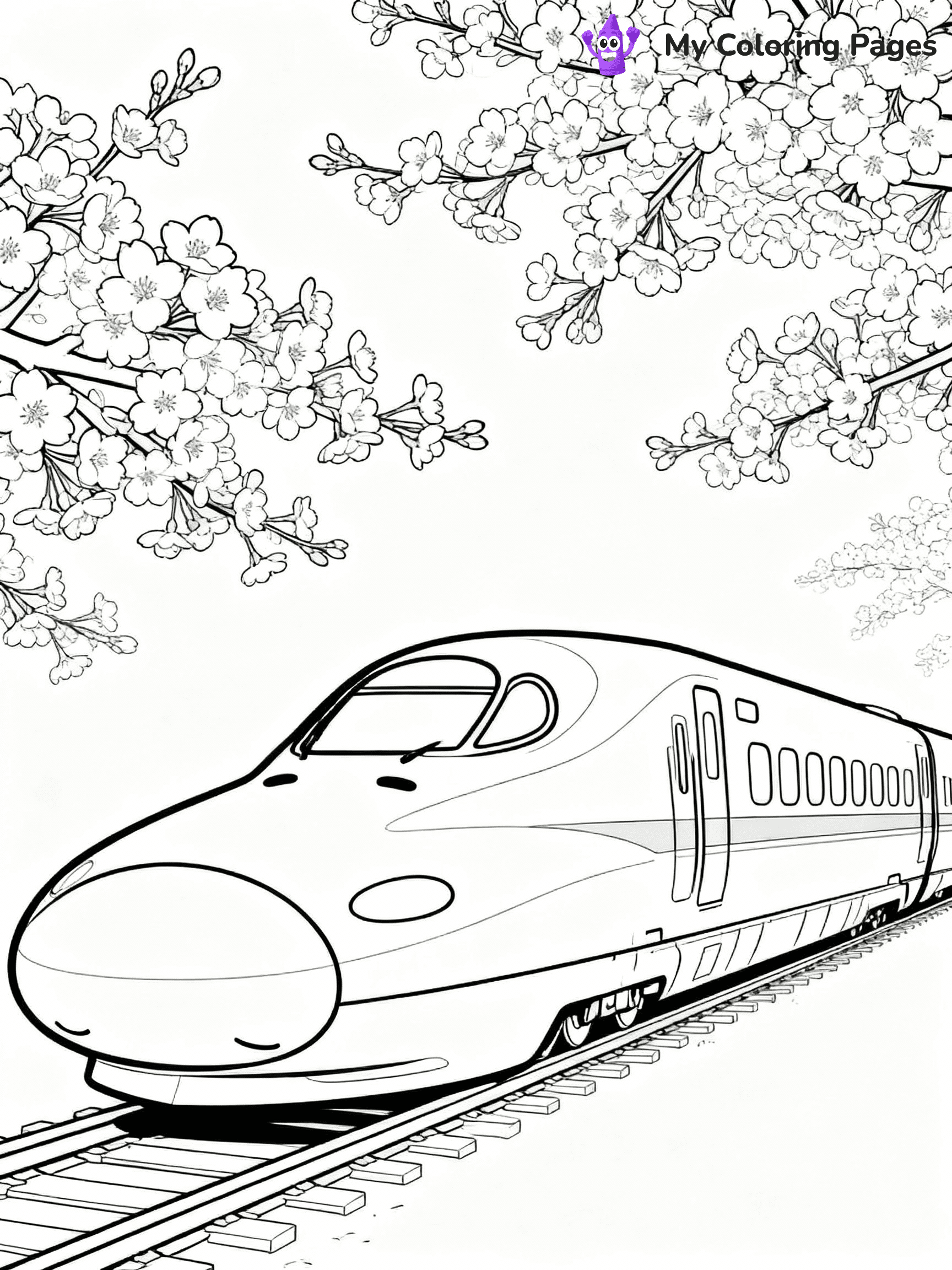 ⚠️ CRITICAL REQUIREMENT - ABSOLUTE BLACK AND WHITE ONLY ⚠️
This MUST be a BLACK AND WHITE line drawing ONLY. NO COLORS whatsoever.
- ONLY pure black lines (#000000) on pure white background (#FFFFFF)
- ABSOLUTELY NO colors, NO shading, NO gradients, NO grayscale
- If there are ANY colors in the output, the image is REJECTED
- This is a COLORING PAGE - meant to be COLORED IN by children
- The output must be UNCOLORED line art ready for coloring
⚠️ SUBJECT TO DRAW: Japanese bullet train speeding past cherry blossoms, sleek design, in modern anime style
(REMEMBER: Output must be BLACK AND WHITE line art only, NOT colored!)
# COLORING PAGE: BLACK OUTLINES ONLY - WHITE BACKGROUND MANDATORY
Create a **coloring book page** using EXACTLY two values: black lines, white space.
## NON-NEGOTIABLE BINARY RULES
- **ONLY #000000 (black) and #FFFFFF (white)** - NO other values exist
- **EVERY PIXEL = BLACK OR WHITE** - no gray/shading/antialiasing
- **WHITE BACKGROUND MANDATORY** - entire canvas stays white
- **ALL SHAPES HOLLOW** - everything is empty outlines waiting to be colored
- **FORBIDDEN:** fills, shading, gradients, patterns, textures, colors
- **NO SOLID REGIONS** - if it's not a thin line, it's wrong
## Universal Line Standards
- Black outlines ONLY - thin, uniform weight
- Every shape completely empty inside
- Closed contours suitable for coloring
- Simple flat illustration - zero depth/3D/realism
- **Style:** Whimsical Doodle Art Alley - rounded, friendly outlines (unless specified)
## Everything = Outline Only
- Characters/animals: hollow shapes
- Objects/clothing: empty contours
- Backgrounds/scenery: line work only
- Natural elements: outlined forms
- Dark/night areas: don't exist (use outlined symbols)
- Textures/patterns: convert to simple lines
## The Test
Can a child color EVERY white space with crayons? If any area is pre-filled/shaded/gray or colored in, it FAILS. Every shape must be waiting to receive color.
**FINAL OUTPUT**: Binary coloring page. Black lines define shapes. White spaces ready for coloring. Nothing else exists. No exceptions. Print-ready.
⚠️ FINAL REMINDER: Draw the subject "Japanese bullet train speeding past cherry blossoms, sleek design, in modern anime style" as BLACK AND WHITE line art. Zero colors in output.