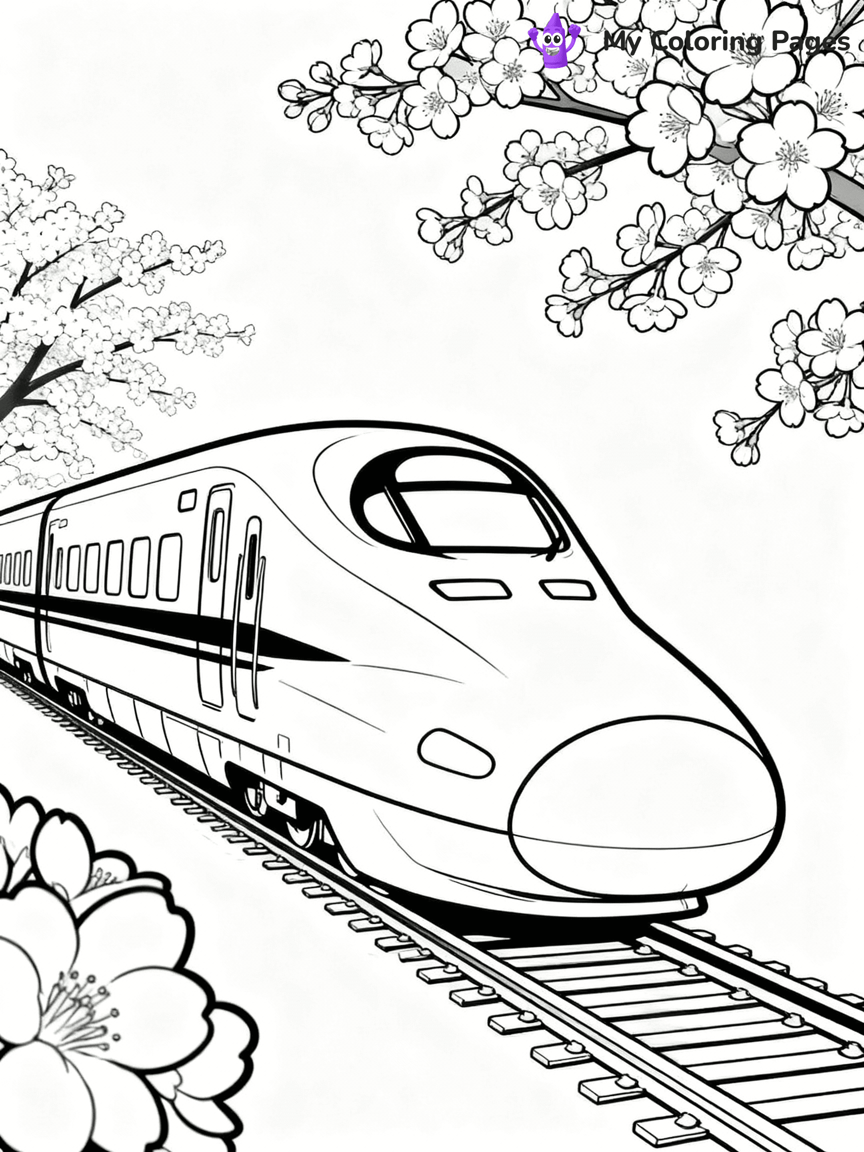 ⚠️ CRITICAL REQUIREMENT - ABSOLUTE BLACK AND WHITE ONLY ⚠️
This MUST be a BLACK AND WHITE line drawing ONLY. NO COLORS whatsoever.
- ONLY pure black lines (#000000) on pure white background (#FFFFFF)
- ABSOLUTELY NO colors, NO shading, NO gradients, NO grayscale
- If there are ANY colors in the output, the image is REJECTED
- This is a COLORING PAGE - meant to be COLORED IN by children
- The output must be UNCOLORED line art ready for coloring
⚠️ SUBJECT TO DRAW: Japanese bullet train speeding past cherry blossoms, sleek design, in modern anime style
(REMEMBER: Output must be BLACK AND WHITE line art only, NOT colored!)
# COLORING PAGE: BLACK OUTLINES ONLY - WHITE BACKGROUND MANDATORY
Create a **coloring book page** using EXACTLY two values: black lines, white space.
## NON-NEGOTIABLE BINARY RULES
- **ONLY #000000 (black) and #FFFFFF (white)** - NO other values exist
- **EVERY PIXEL = BLACK OR WHITE** - no gray/shading/antialiasing
- **WHITE BACKGROUND MANDATORY** - entire canvas stays white
- **ALL SHAPES HOLLOW** - everything is empty outlines waiting to be colored
- **FORBIDDEN:** fills, shading, gradients, patterns, textures, colors
- **NO SOLID REGIONS** - if it's not a thin line, it's wrong
## Universal Line Standards
- Black outlines ONLY - thin, uniform weight
- Every shape completely empty inside
- Closed contours suitable for coloring
- Simple flat illustration - zero depth/3D/realism
- **Style:** Whimsical Doodle Art Alley - rounded, friendly outlines (unless specified)
## Everything = Outline Only
- Characters/animals: hollow shapes
- Objects/clothing: empty contours
- Backgrounds/scenery: line work only
- Natural elements: outlined forms
- Dark/night areas: don't exist (use outlined symbols)
- Textures/patterns: convert to simple lines
## The Test
Can a child color EVERY white space with crayons? If any area is pre-filled/shaded/gray or colored in, it FAILS. Every shape must be waiting to receive color.
**FINAL OUTPUT**: Binary coloring page. Black lines define shapes. White spaces ready for coloring. Nothing else exists. No exceptions. Print-ready.
⚠️ FINAL REMINDER: Draw the subject "Japanese bullet train speeding past cherry blossoms, sleek design, in modern anime style" as BLACK AND WHITE line art. Zero colors in output.