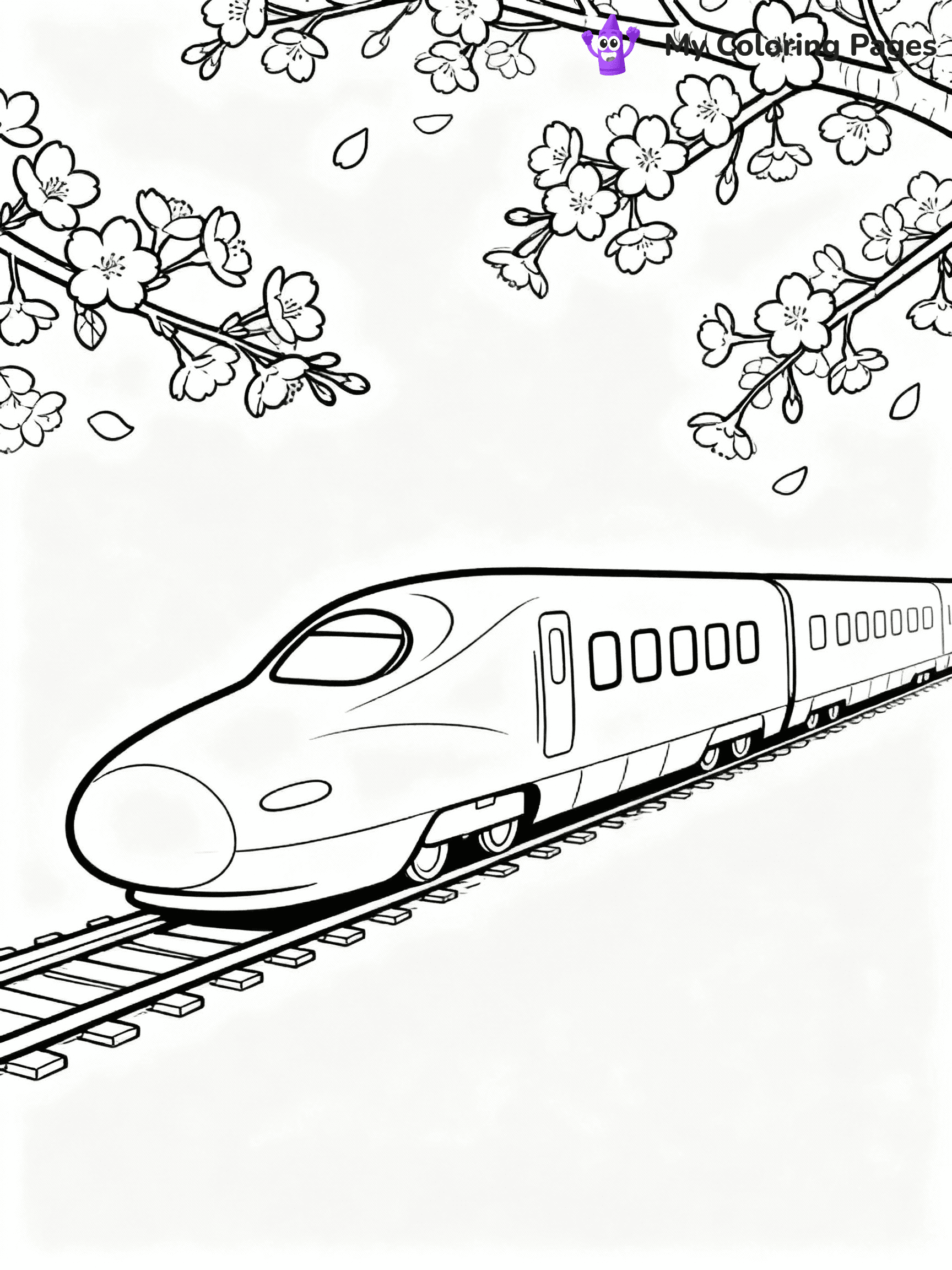 ⚠️ CRITICAL REQUIREMENT - ABSOLUTE BLACK AND WHITE ONLY ⚠️
This MUST be a BLACK AND WHITE line drawing ONLY. NO COLORS whatsoever.
- ONLY pure black lines (#000000) on pure white background (#FFFFFF)
- ABSOLUTELY NO colors, NO shading, NO gradients, NO grayscale
- If there are ANY colors in the output, the image is REJECTED
- This is a COLORING PAGE - meant to be COLORED IN by children
- The output must be UNCOLORED line art ready for coloring
⚠️ SUBJECT TO DRAW: Japanese bullet train speeding past cherry blossoms, sleek design, in modern anime style
(REMEMBER: Output must be BLACK AND WHITE line art only, NOT colored!)
# COLORING PAGE: BLACK OUTLINES ONLY - WHITE BACKGROUND MANDATORY
Create a **coloring book page** using EXACTLY two values: black lines, white space.
## NON-NEGOTIABLE BINARY RULES
- **ONLY #000000 (black) and #FFFFFF (white)** - NO other values exist
- **EVERY PIXEL = BLACK OR WHITE** - no gray/shading/antialiasing
- **WHITE BACKGROUND MANDATORY** - entire canvas stays white
- **ALL SHAPES HOLLOW** - everything is empty outlines waiting to be colored
- **FORBIDDEN:** fills, shading, gradients, patterns, textures, colors
- **NO SOLID REGIONS** - if it's not a thin line, it's wrong
## Universal Line Standards
- Black outlines ONLY - thin, uniform weight
- Every shape completely empty inside
- Closed contours suitable for coloring
- Simple flat illustration - zero depth/3D/realism
- **Style:** Whimsical Doodle Art Alley - rounded, friendly outlines (unless specified)
## Everything = Outline Only
- Characters/animals: hollow shapes
- Objects/clothing: empty contours
- Backgrounds/scenery: line work only
- Natural elements: outlined forms
- Dark/night areas: don't exist (use outlined symbols)
- Textures/patterns: convert to simple lines
## The Test
Can a child color EVERY white space with crayons? If any area is pre-filled/shaded/gray or colored in, it FAILS. Every shape must be waiting to receive color.
**FINAL OUTPUT**: Binary coloring page. Black lines define shapes. White spaces ready for coloring. Nothing else exists. No exceptions. Print-ready.
⚠️ FINAL REMINDER: Draw the subject "Japanese bullet train speeding past cherry blossoms, sleek design, in modern anime style" as BLACK AND WHITE line art. Zero colors in output.