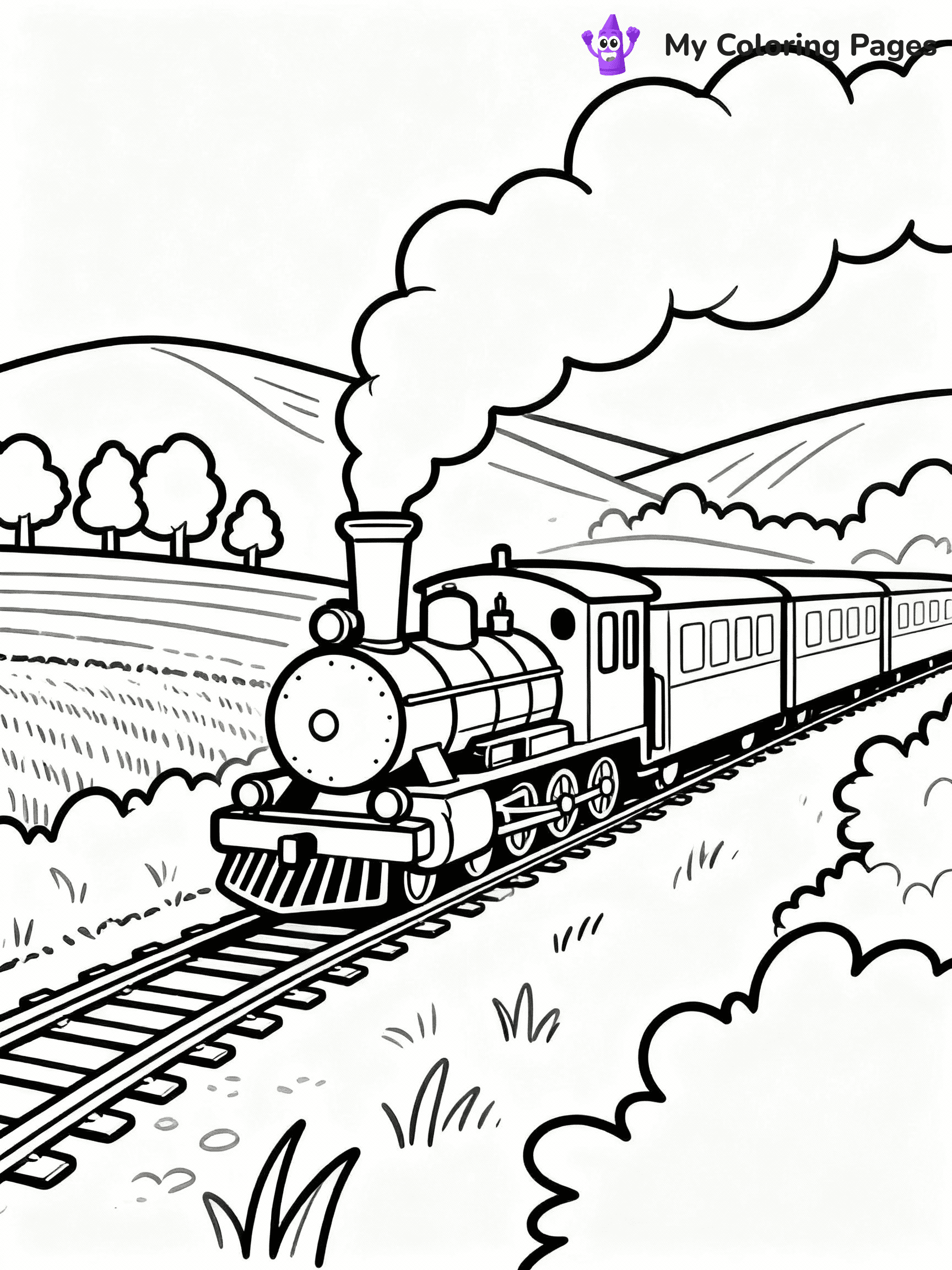 ⚠️ CRITICAL REQUIREMENT - ABSOLUTE BLACK AND WHITE ONLY ⚠️
This MUST be a BLACK AND WHITE line drawing ONLY. NO COLORS whatsoever.
- ONLY pure black lines (#000000) on pure white background (#FFFFFF)
- ABSOLUTELY NO colors, NO shading, NO gradients, NO grayscale
- If there are ANY colors in the output, the image is REJECTED
- This is a COLORING PAGE - meant to be COLORED IN by children
- The output must be UNCOLORED line art ready for coloring
⚠️ SUBJECT TO DRAW: Steam train billowing smoke, traveling through a lush green countryside, vintage design, in classic illustration style
(REMEMBER: Output must be BLACK AND WHITE line art only, NOT colored!)
# COLORING PAGE: BLACK OUTLINES ONLY - WHITE BACKGROUND MANDATORY
Create a **coloring book page** using EXACTLY two values: black lines, white space.
## NON-NEGOTIABLE BINARY RULES
- **ONLY #000000 (black) and #FFFFFF (white)** - NO other values exist
- **EVERY PIXEL = BLACK OR WHITE** - no gray/shading/antialiasing
- **WHITE BACKGROUND MANDATORY** - entire canvas stays white
- **ALL SHAPES HOLLOW** - everything is empty outlines waiting to be colored
- **FORBIDDEN:** fills, shading, gradients, patterns, textures, colors
- **NO SOLID REGIONS** - if it's not a thin line, it's wrong
## Universal Line Standards
- Black outlines ONLY - thin, uniform weight
- Every shape completely empty inside
- Closed contours suitable for coloring
- Simple flat illustration - zero depth/3D/realism
- **Style:** Whimsical Doodle Art Alley - rounded, friendly outlines (unless specified)
## Everything = Outline Only
- Characters/animals: hollow shapes
- Objects/clothing: empty contours
- Backgrounds/scenery: line work only
- Natural elements: outlined forms
- Dark/night areas: don't exist (use outlined symbols)
- Textures/patterns: convert to simple lines
## The Test
Can a child color EVERY white space with crayons? If any area is pre-filled/shaded/gray or colored in, it FAILS. Every shape must be waiting to receive color.
**FINAL OUTPUT**: Binary coloring page. Black lines define shapes. White spaces ready for coloring. Nothing else exists. No exceptions. Print-ready.
⚠️ FINAL REMINDER: Draw the subject "Steam train billowing smoke, traveling through a lush green countryside, vintage design, in classic illustration style" as BLACK AND WHITE line art. Zero colors in output.