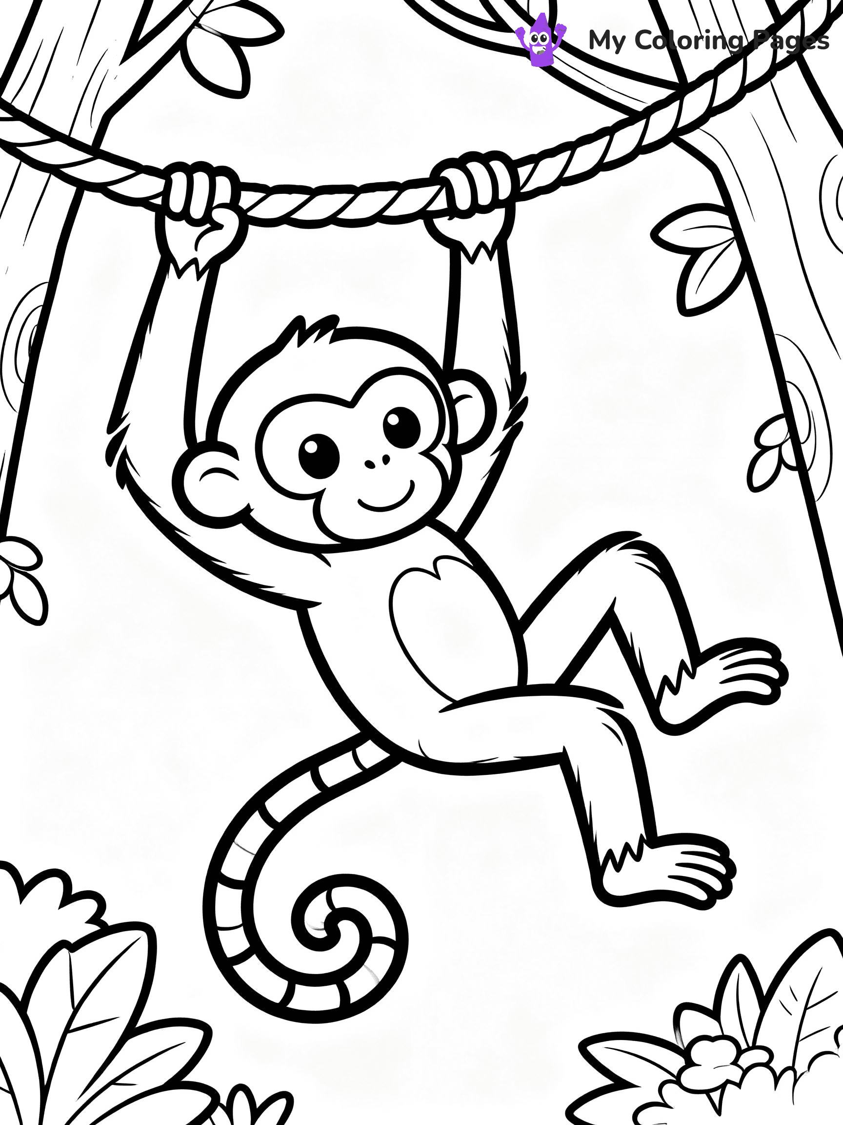 Monkey Coloring Pages - 38