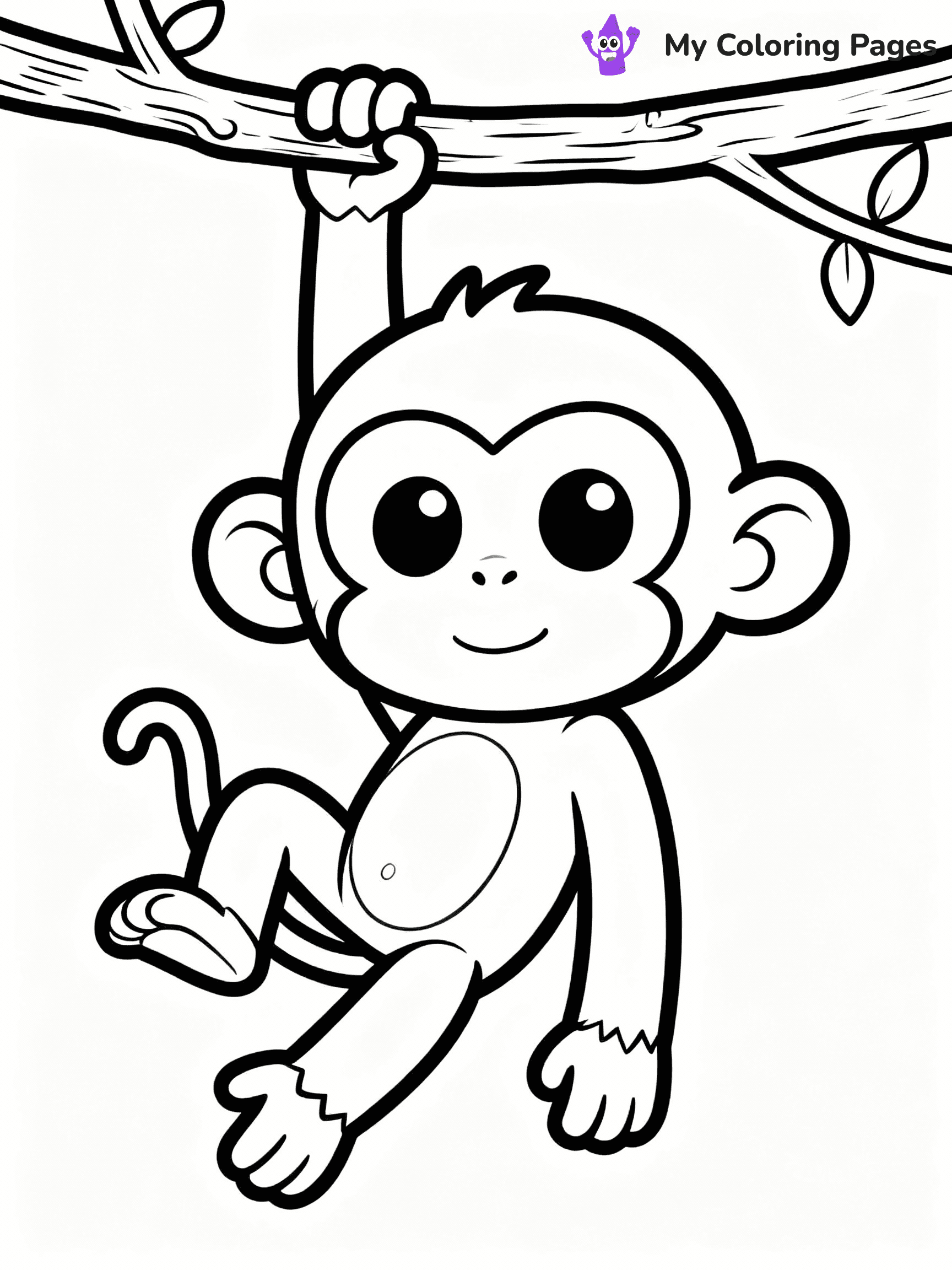 Monkey Coloring Pages - 39