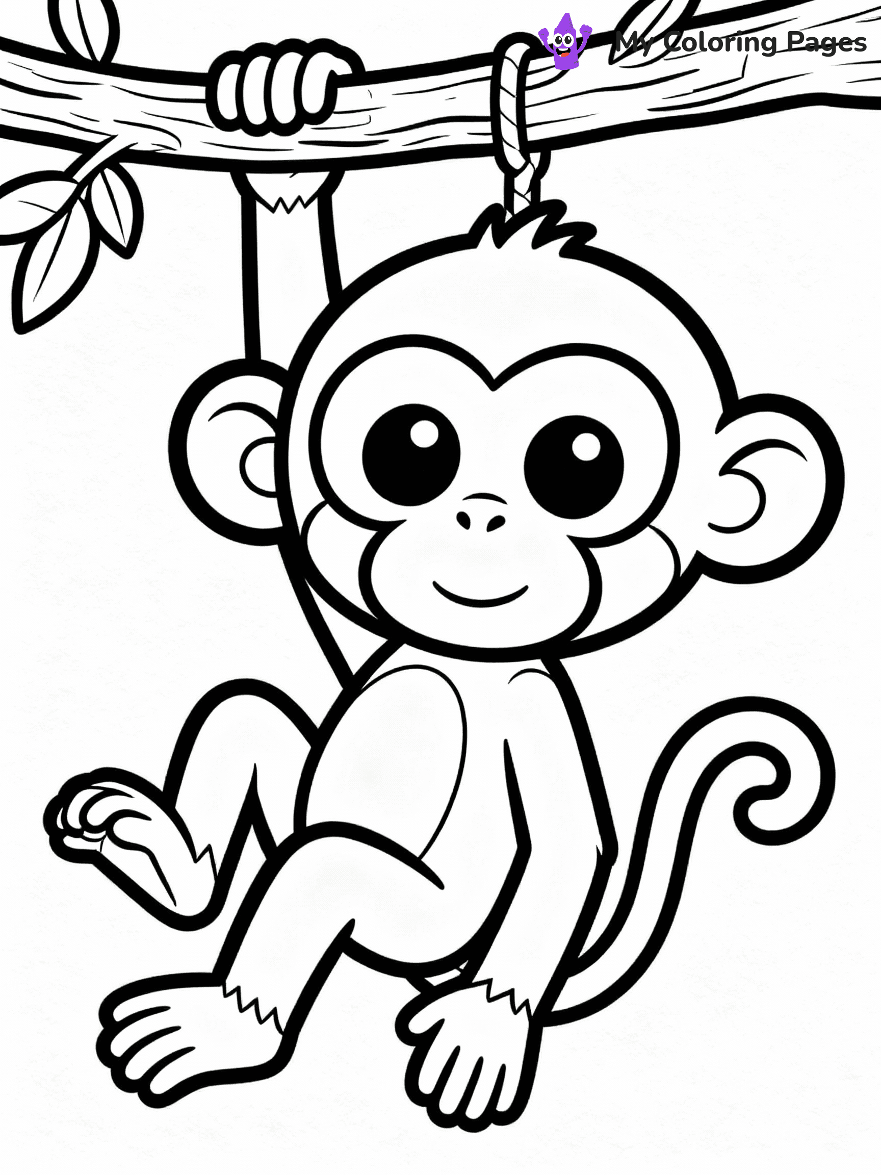 Monkey Coloring Pages - 36