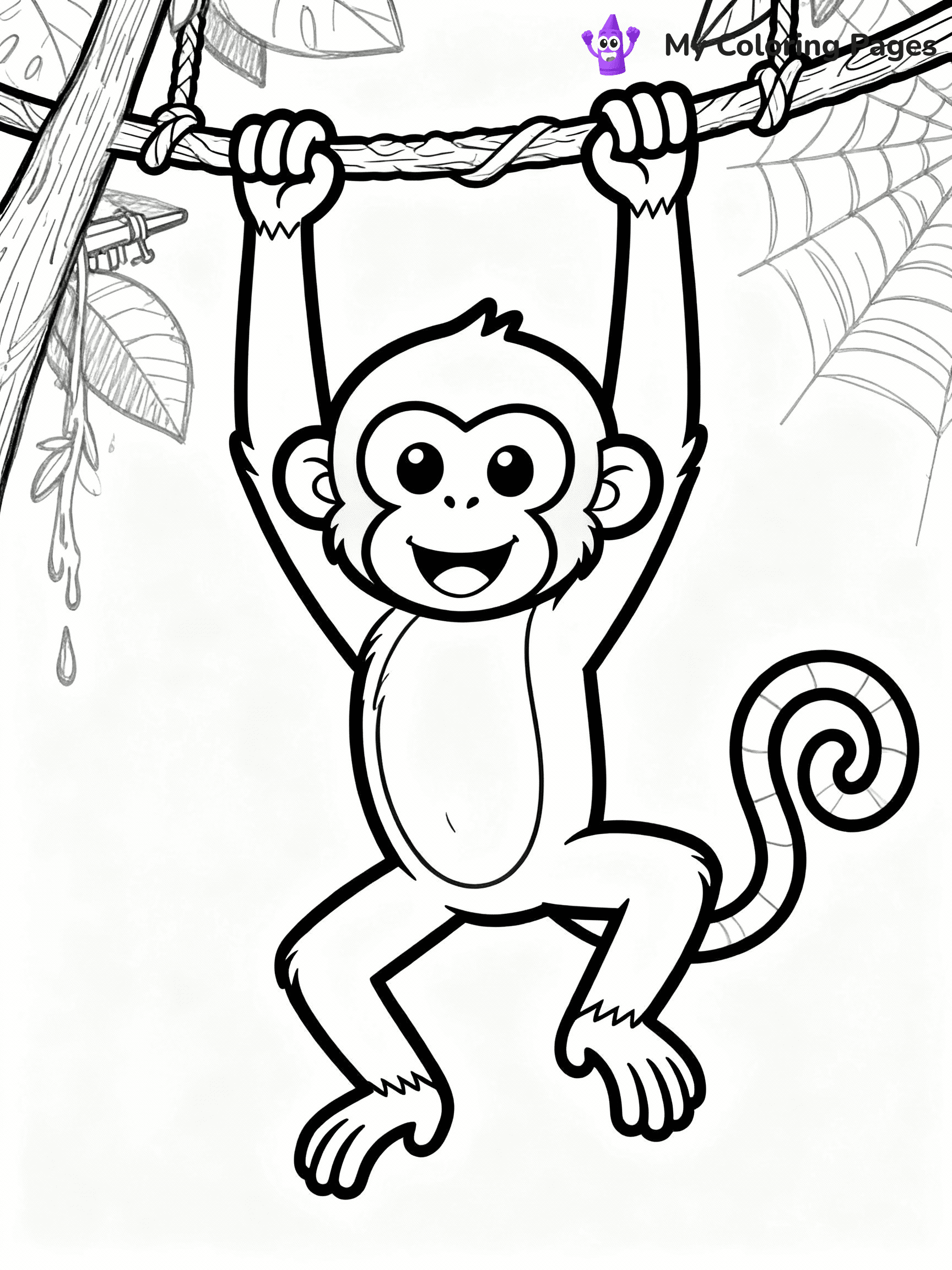 Monkey Coloring Pages - 37