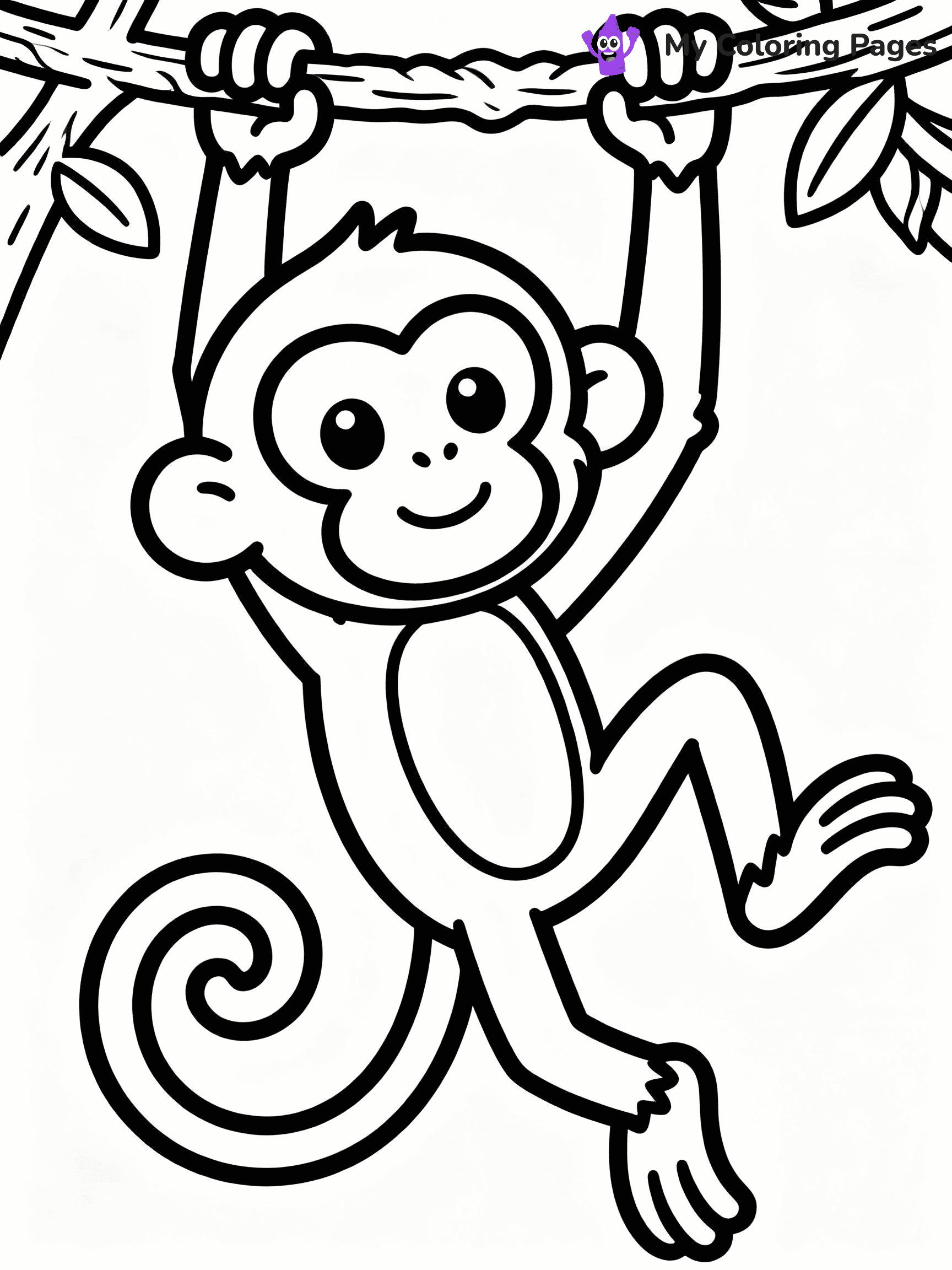Monkey Coloring Pages - 33