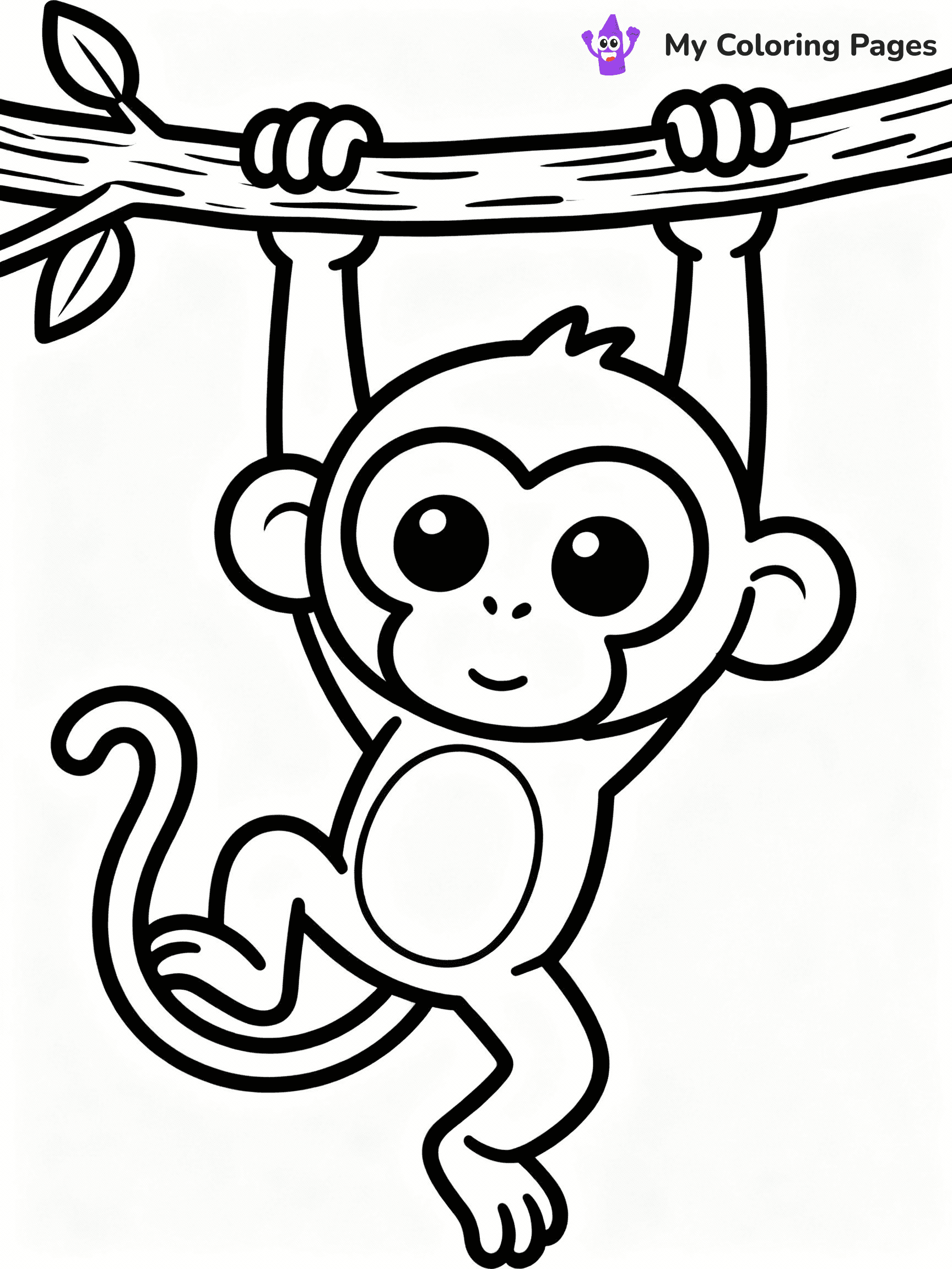 Monkey Coloring Pages - 32