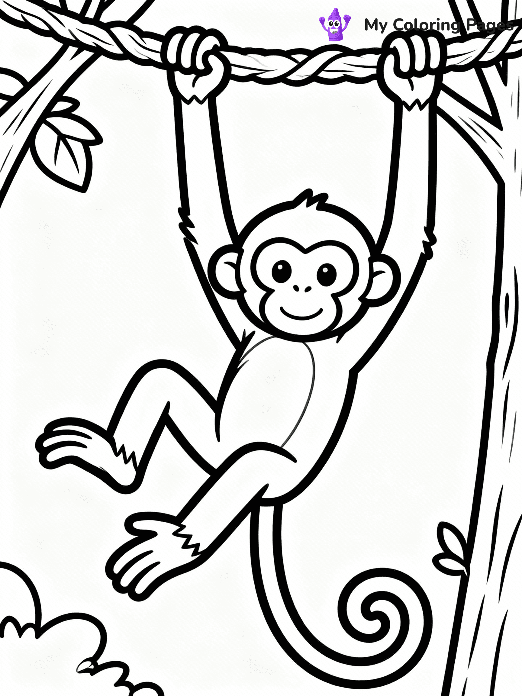 Monkey Coloring Pages - 30