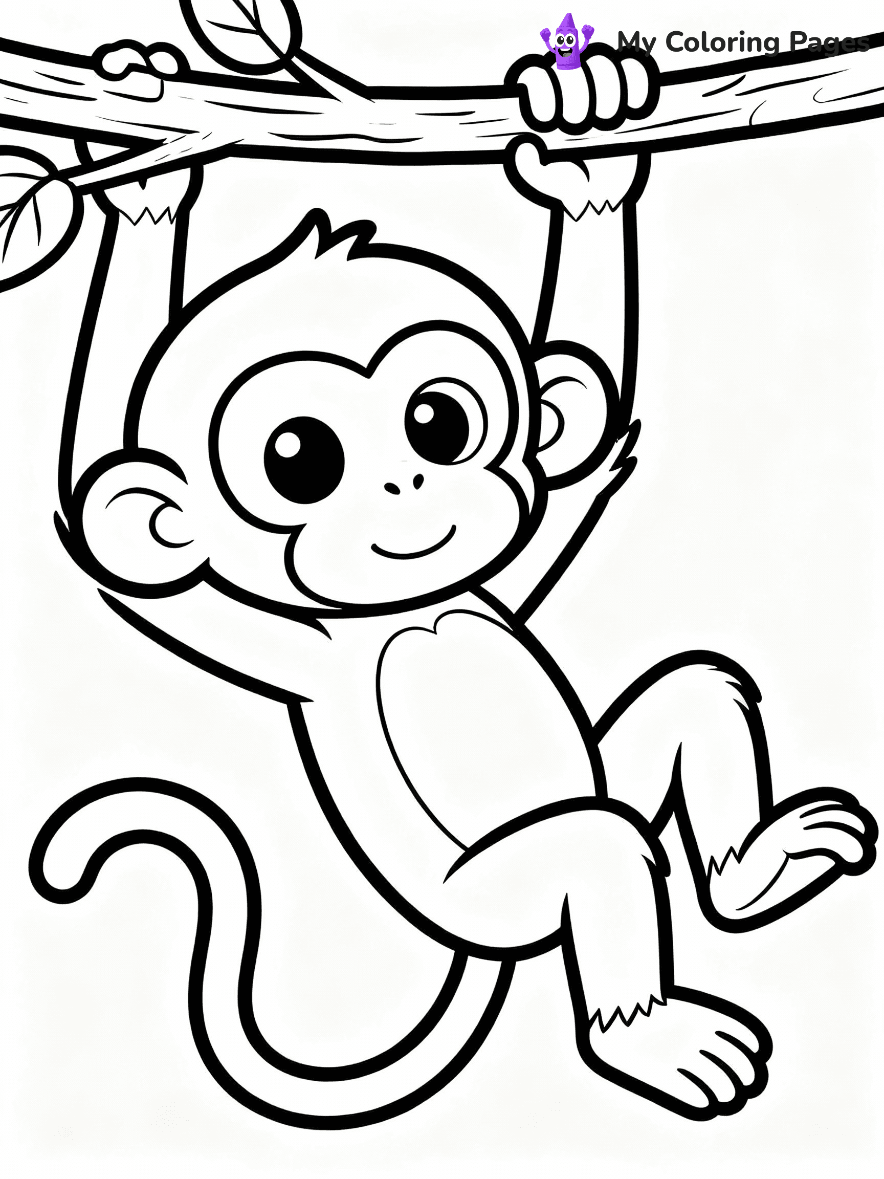 Monkey Coloring Pages - 31