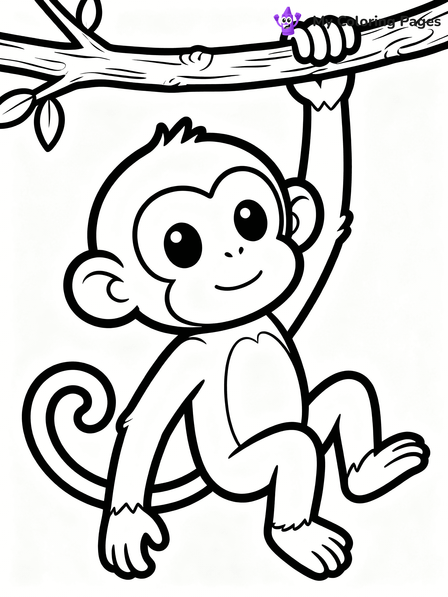 Monkey Coloring Pages - 29
